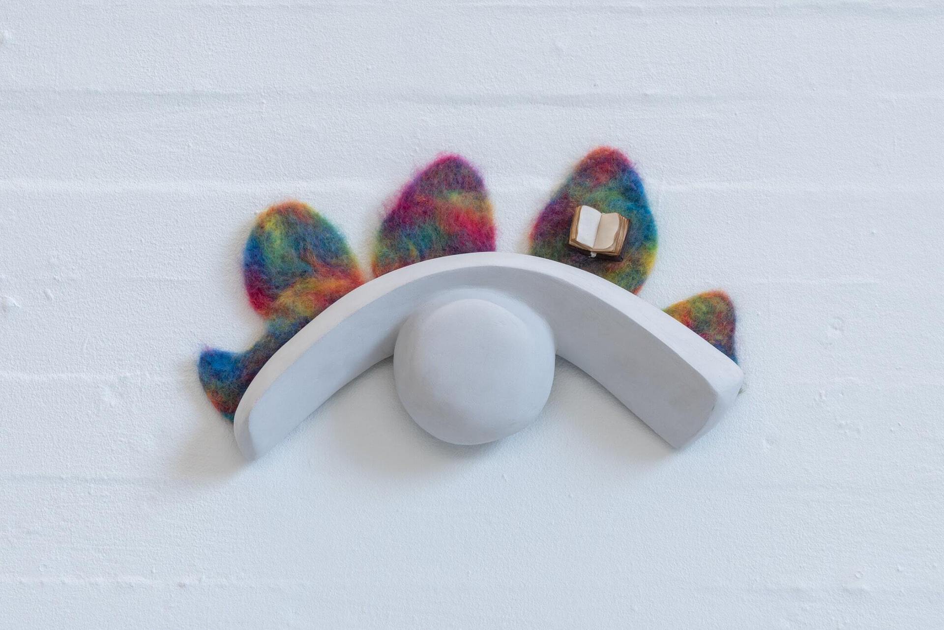 Anna Walther, Leafing Through the Library, 2022, felted eyes
