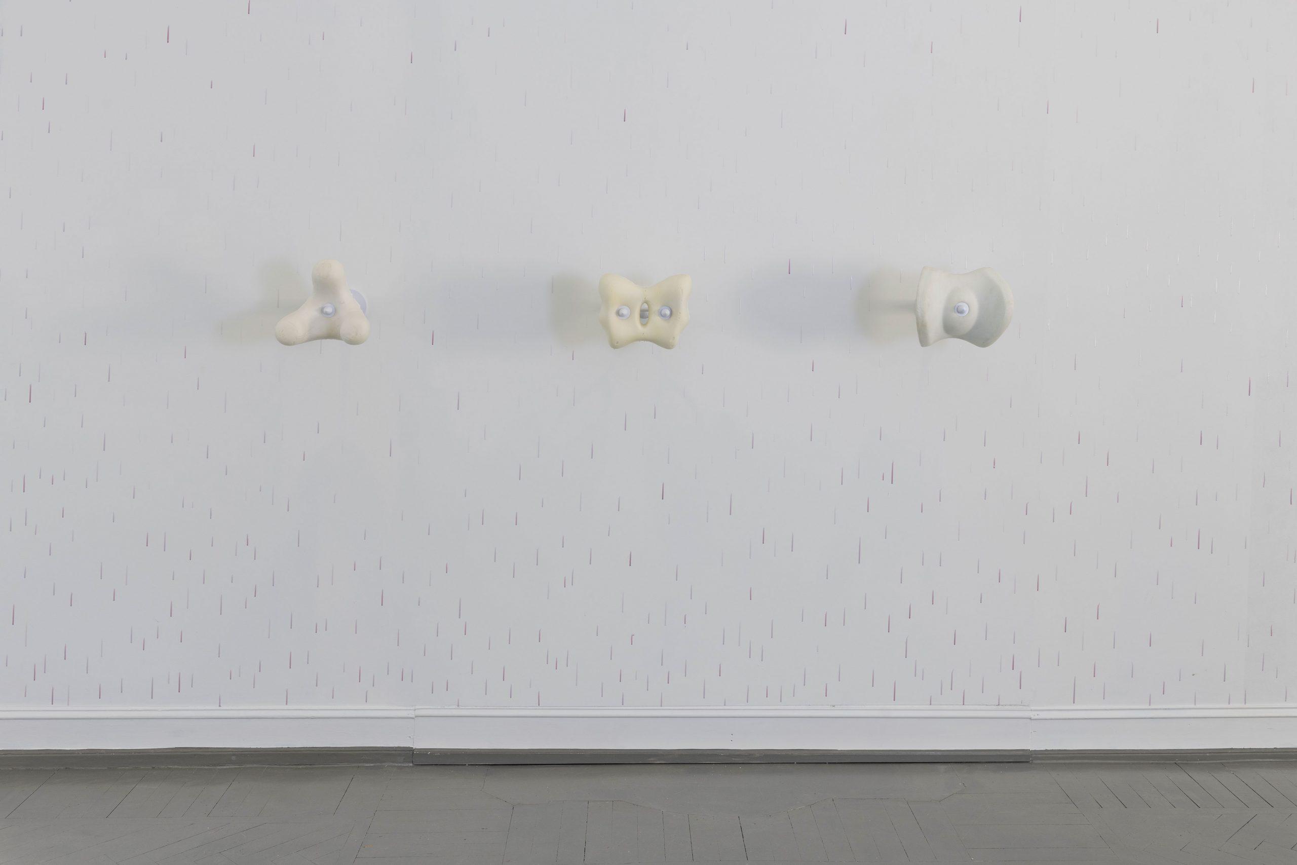 Anders Holen, 0 (Memory) I-III, 2022, viscoelastic polyurethane, PLA plastic