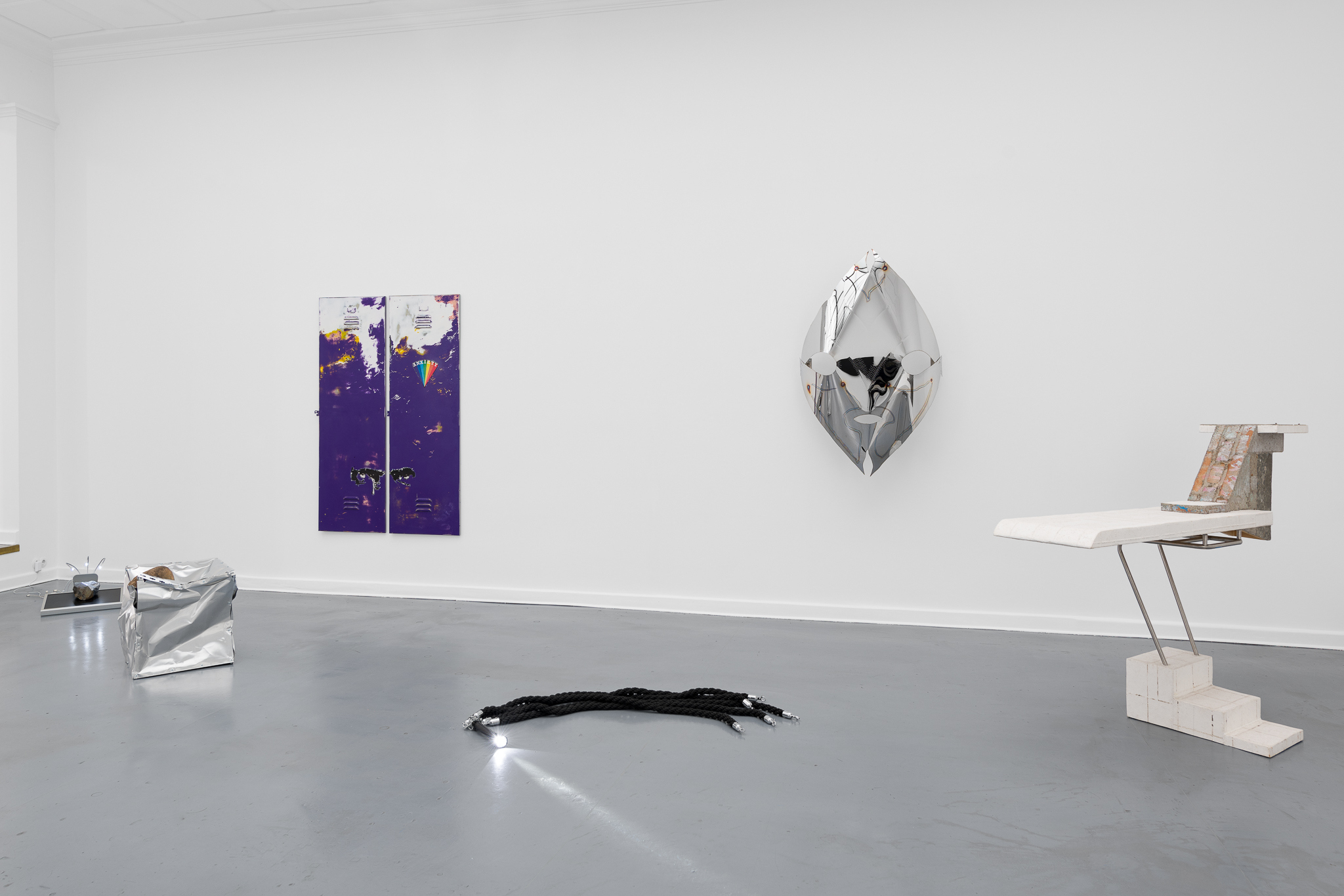 Parallel Narratives, Installation View, Jakub Kubica, Felix Kultau, Anica Seidel, Steffen Jopp, Julia Eichler, SETAREH, Berlin, Germany, 2022, Photo: Trevor Good