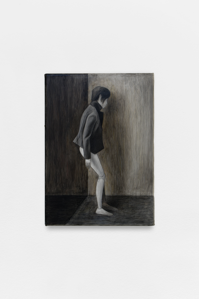 Arthur Marie, Motion with no Sound / Replica, 2022, colored pencil on canvas, 250 Ă 350 mm