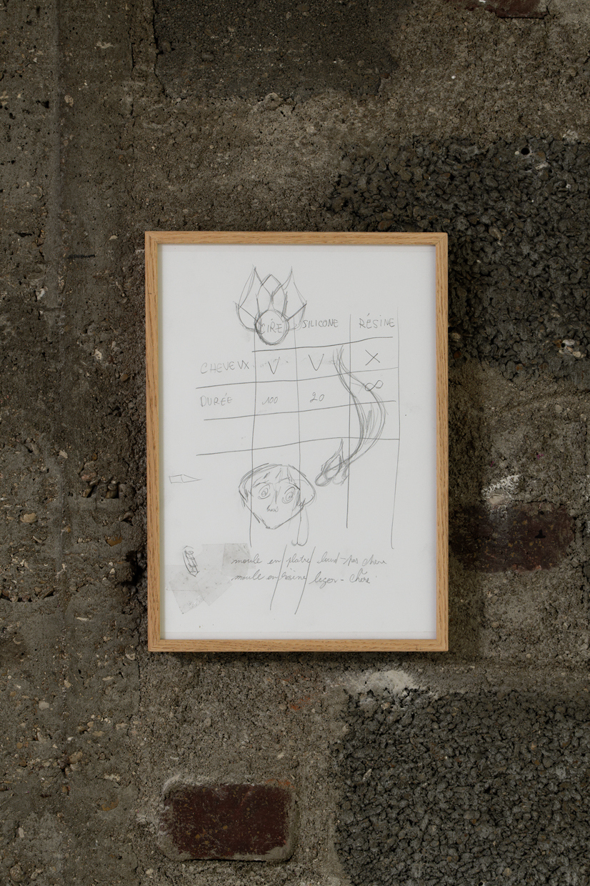 Arthur Marie, Evaluation, 2022, graphite and tape on paper, 224 Ă 309 mm