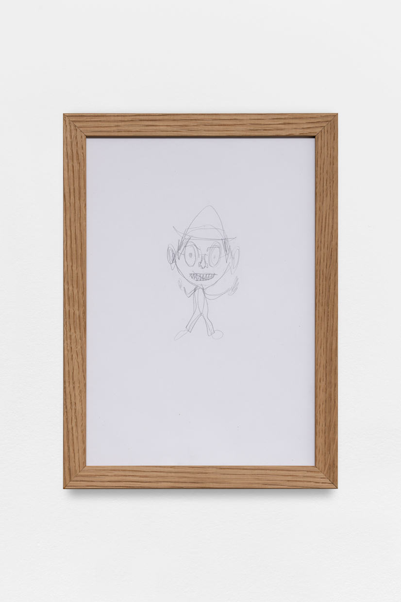 Arthur Marie, Trash Head, 2020, graphite on paper, 210 Ã— 297 mm