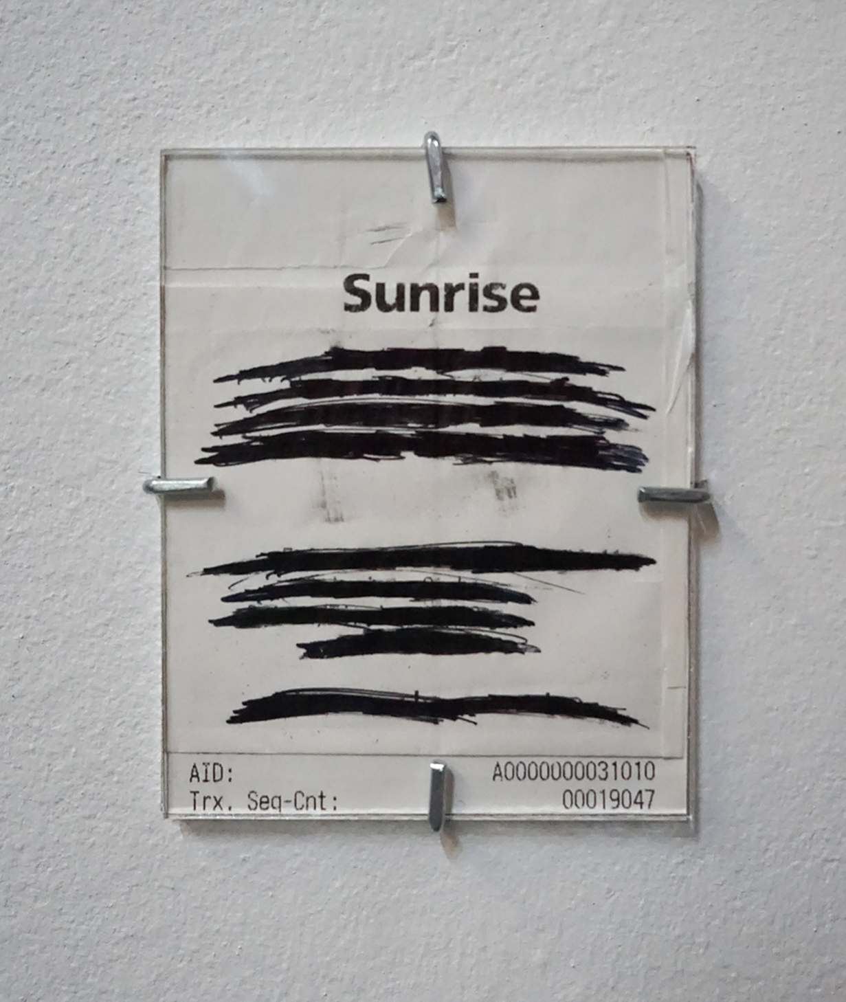 Wisrah Villefort, Set at BPA, Cologne. Sunrise II, 2022. (Pen on paper, 9.7 x 7.3 cm).