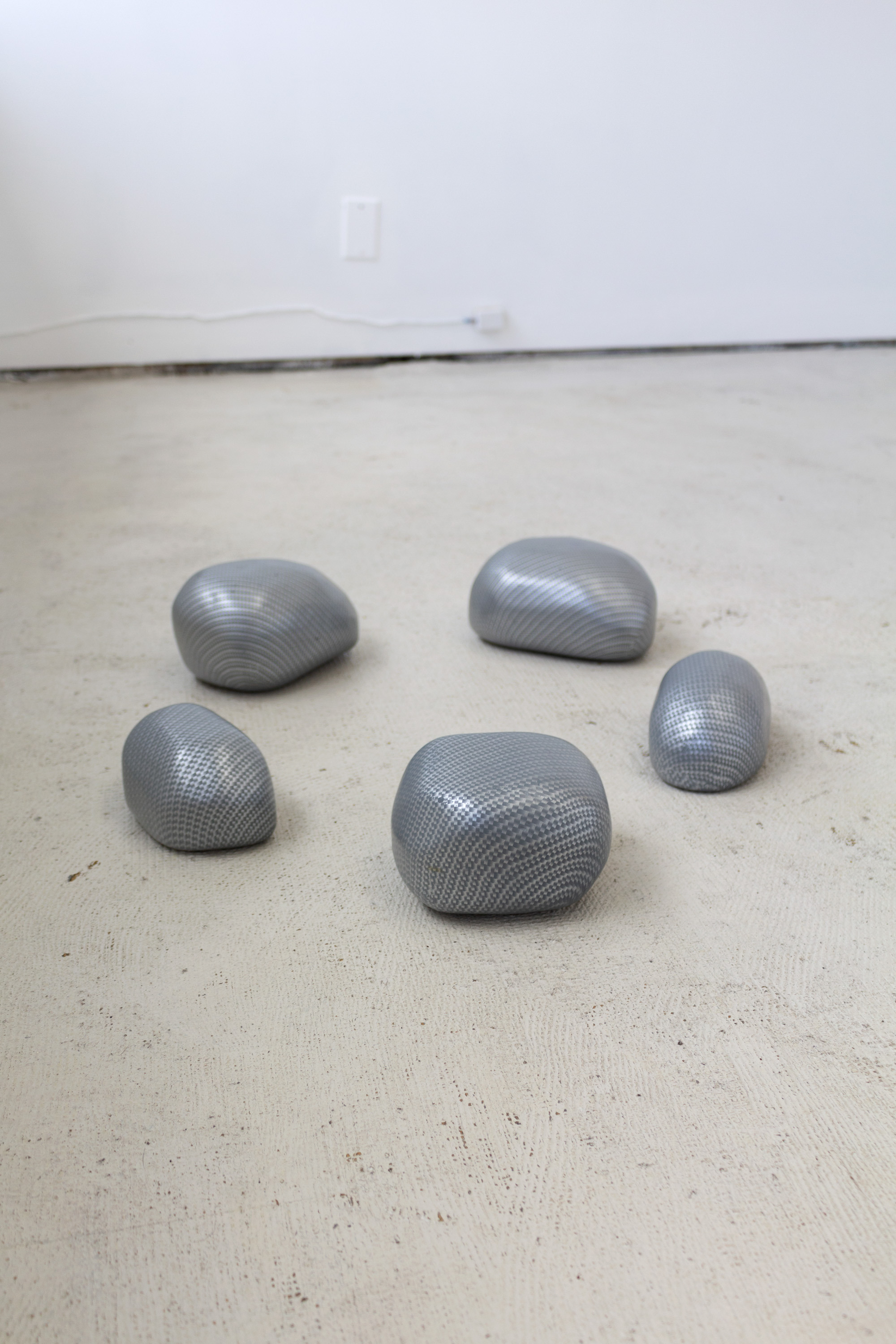 Wallace Dibble, campfire (inside), 2019, Hydro-transferred enamel on hand carved birch, Dimensions variable