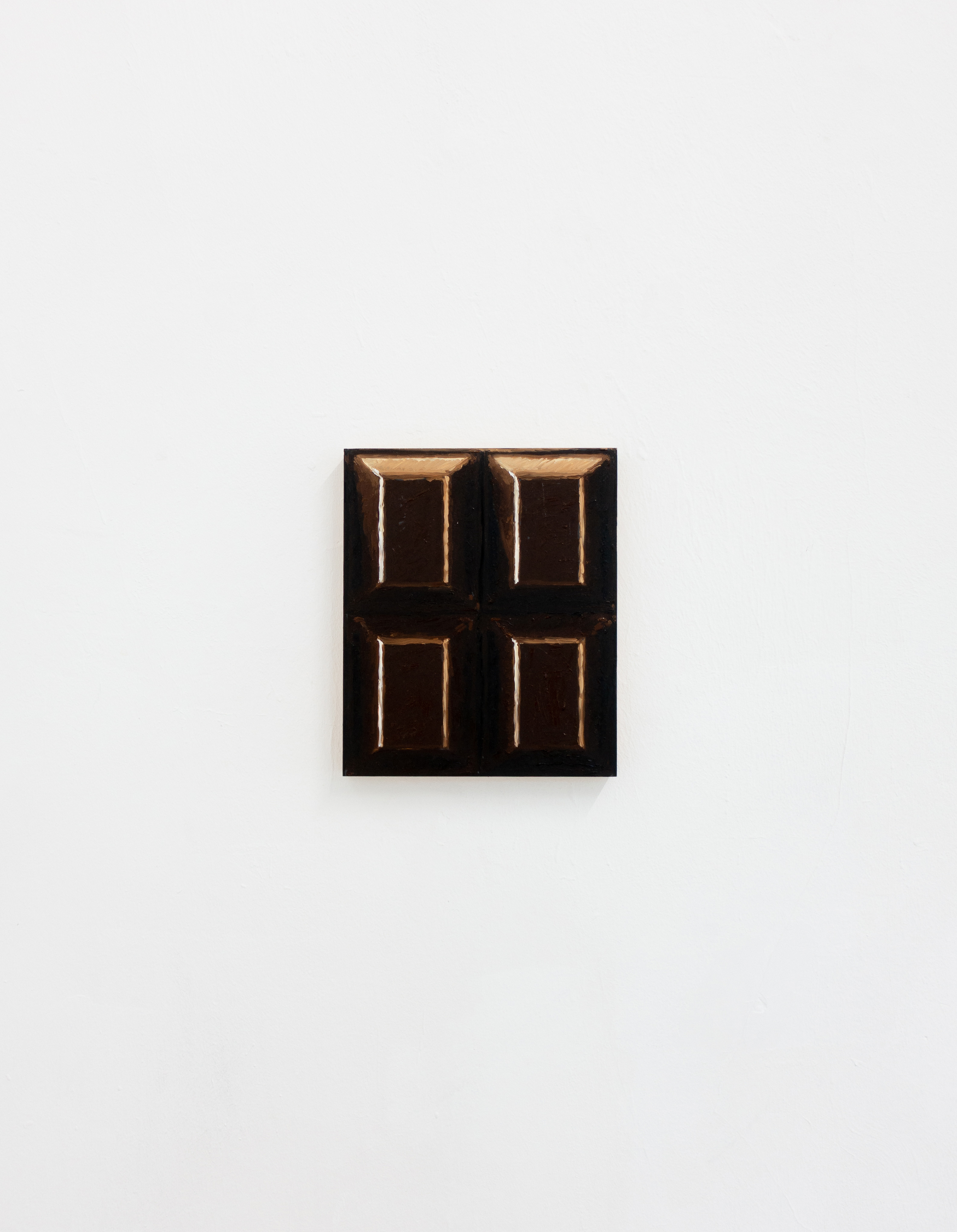 Shaun Motsi, Untitled (en Brunaille), 2021, Oil on wood, 25 x 30 cm