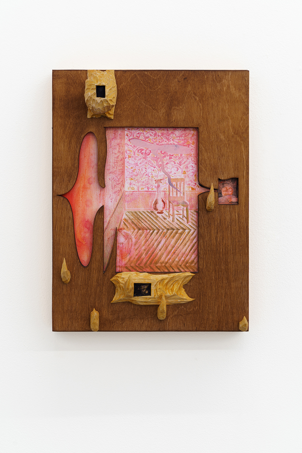 ‘Hot Pollen’, 2022, linden, acrylic, plywood, 40x30 cm