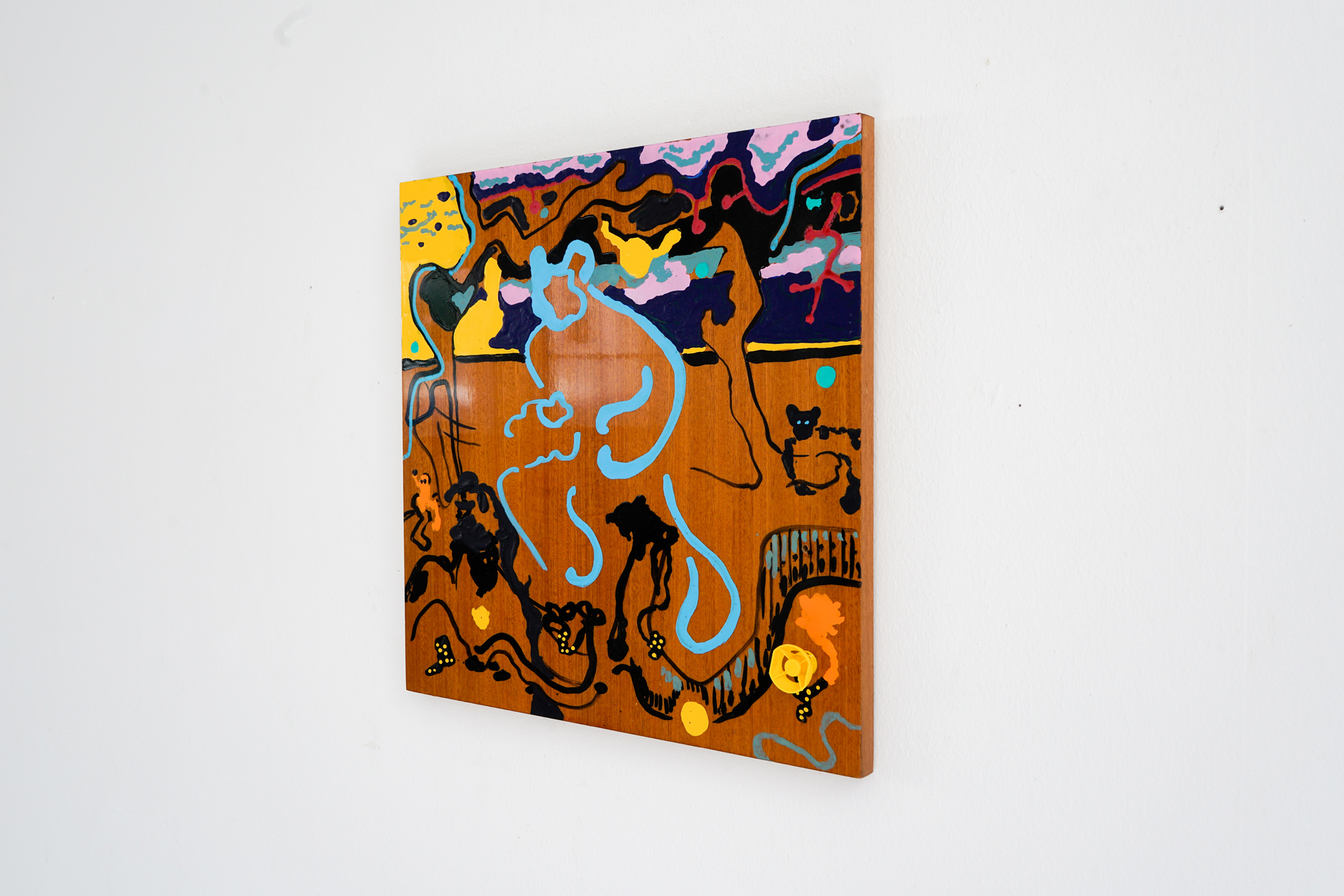 Przemyslaw Piniak, Malpoid-Czloid, 2022, acrylic and enamel on board