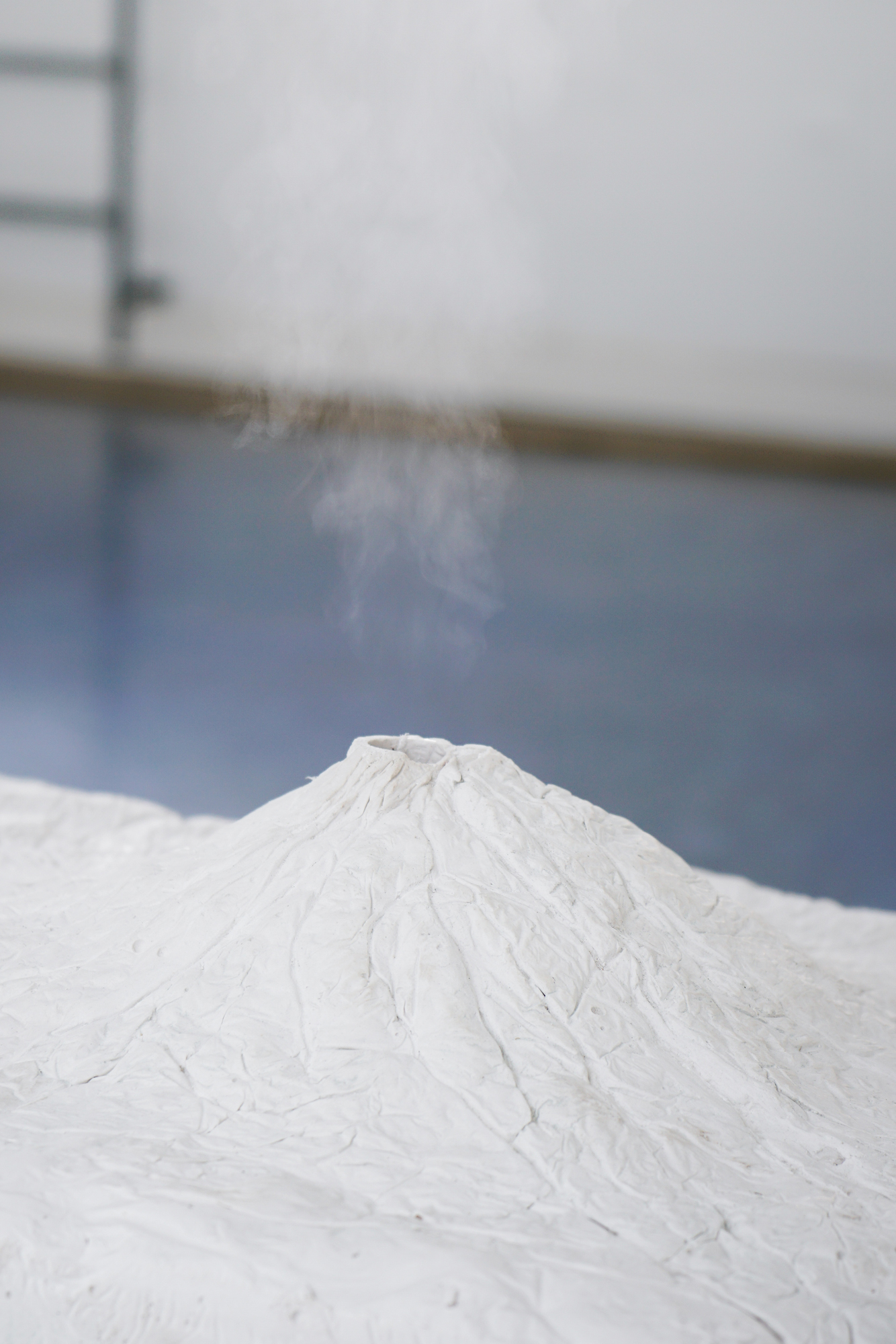 Magda Starska, Volcano, 2012, assisted readymade: sideboard, kettle, plaster (detail)