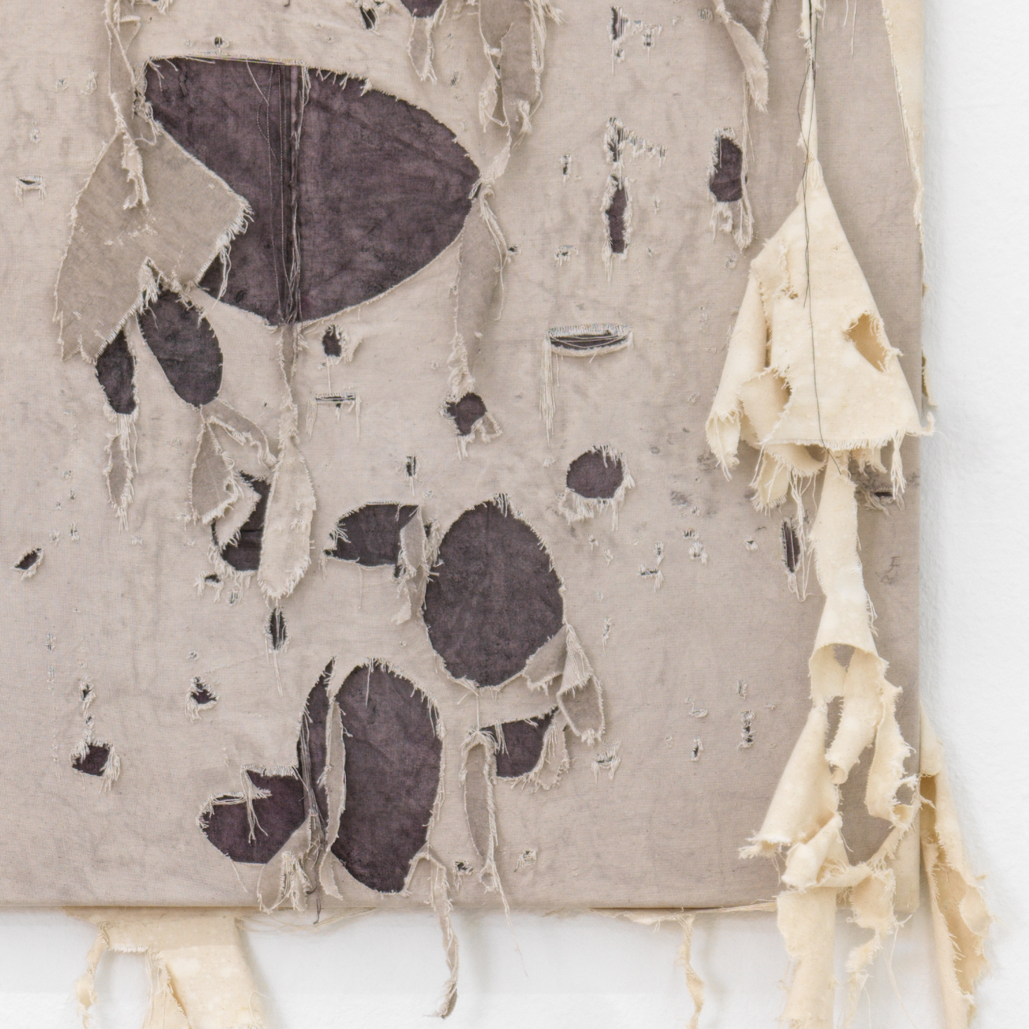 Javier Alvarez Sagredo, "Untitled (LÃ¡grimas)", 2022. Chlorine and pigments on sewn cotton canvas, 60.0 x 80.0 cm