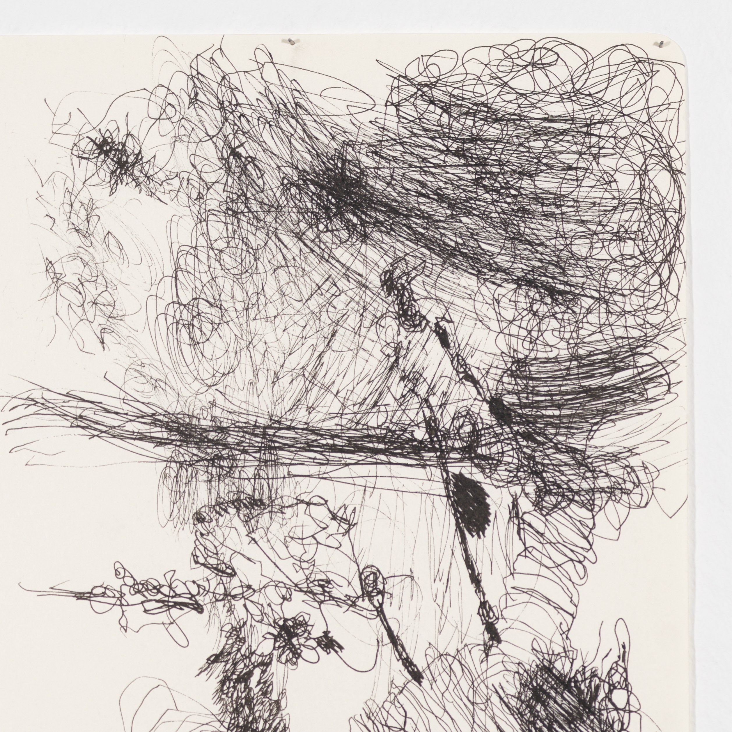 Javier Alvarez Sagredo, "Untitled (Trampa)", 2022. Ball-pen on paper, diptych 18.0 x 25.0 cm (each)