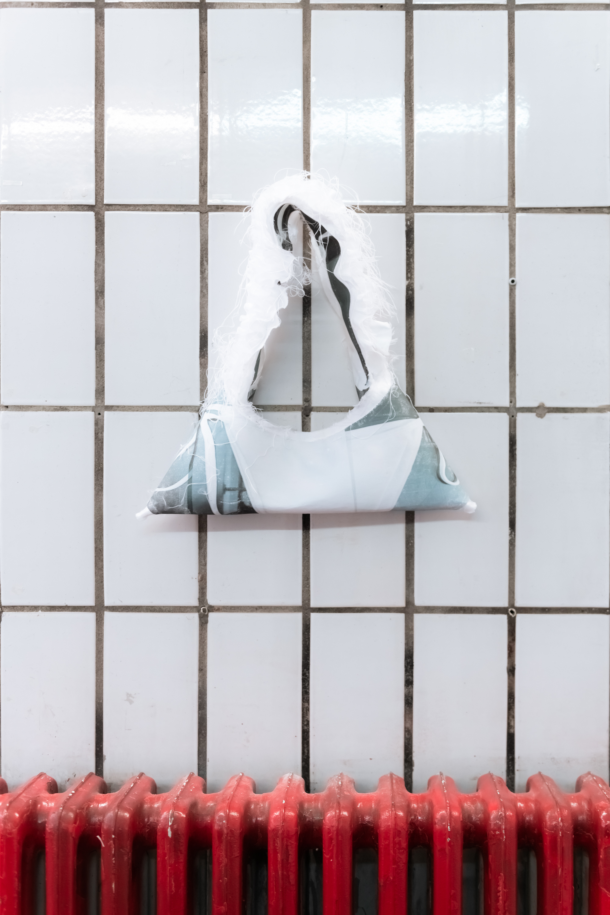 Taissa Fromme, bikini bag, 2022, 40 x 55 cm, print on fabric, satin, thread 