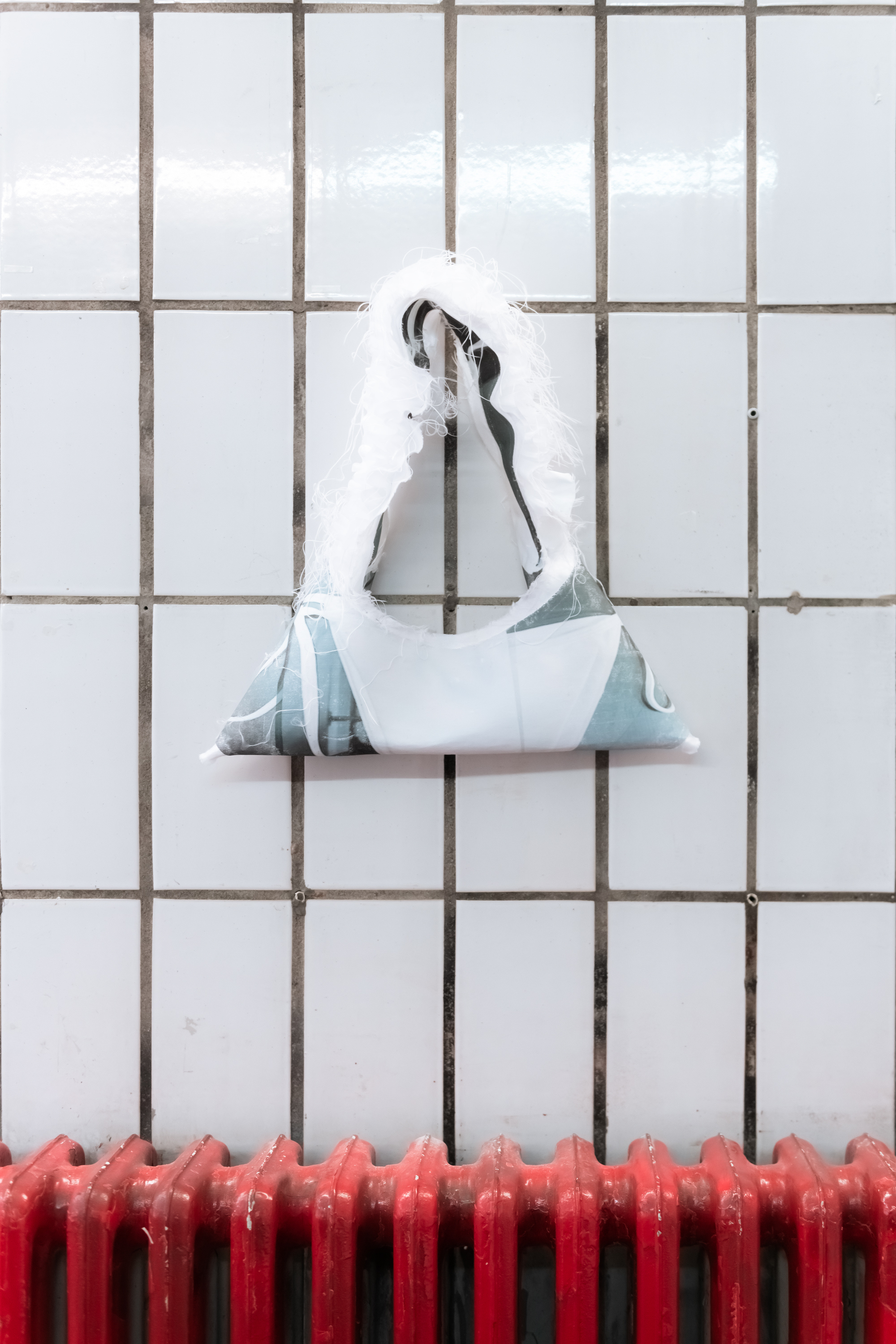 Taissa Fromme, bikini bag, 2022, 40 x 55 cm, print on fabric, satin, thread