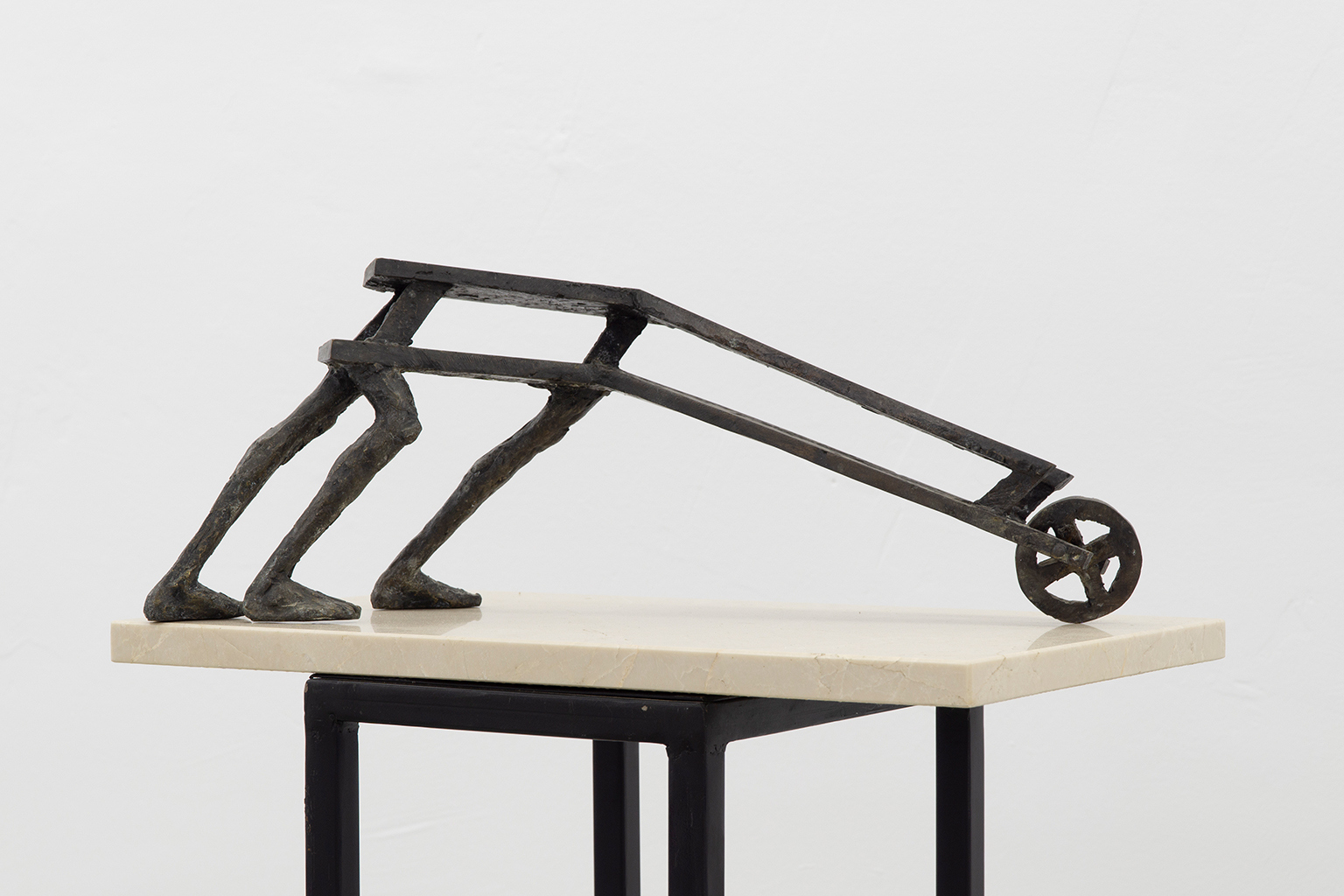 Nicolae Stoica,  "Car" (Cart), bronze, 50x15x18 cm, 2010
