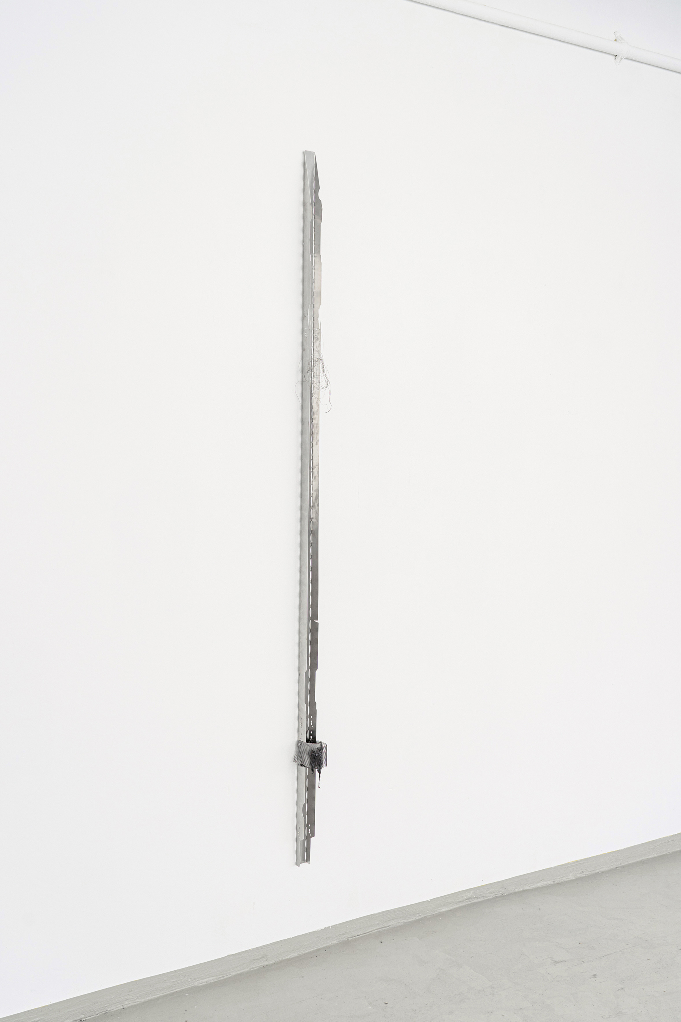 Markus Sworcik, AR35ghT, 2022, 199 x 7,5 x 11 cm, Aluminum, Steel, Polyethylene, Polymer Clay, Iron Wire