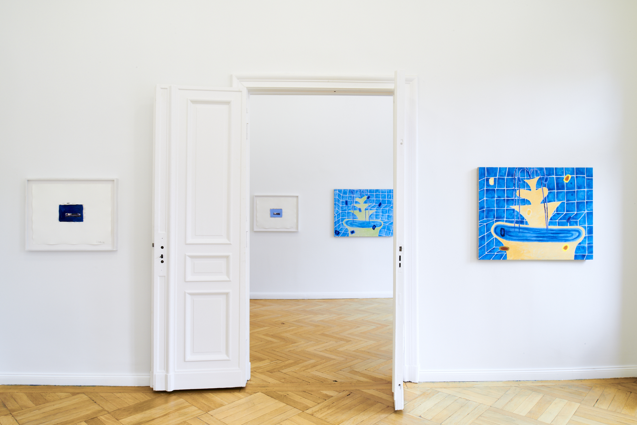 Visitors, Jan Zöller, installation view 2022, Meyer Riegger, Berlin