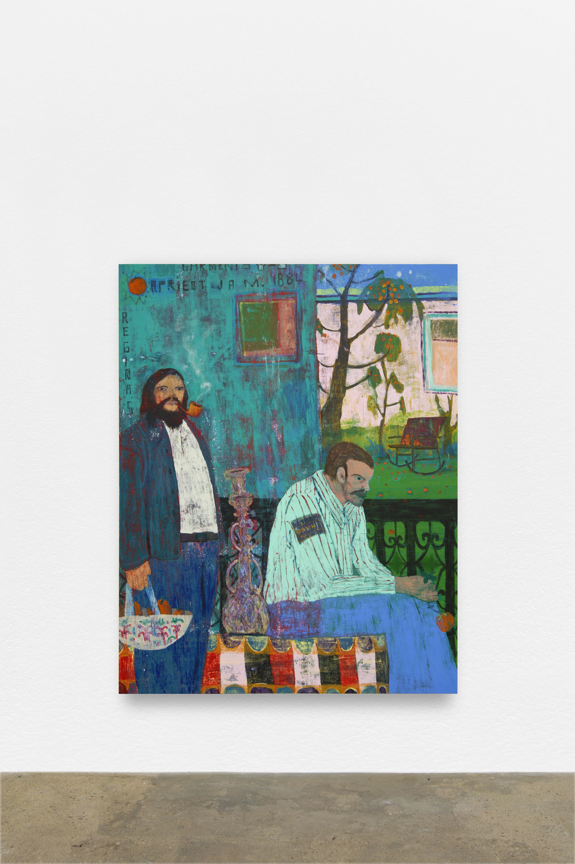 Apricot, 2022 Oil, acrylic and pigment on canvas 190 × 150 cm Courtesy of the artist and Crèvecœur, Paris. Photo: Aurèlien Mole