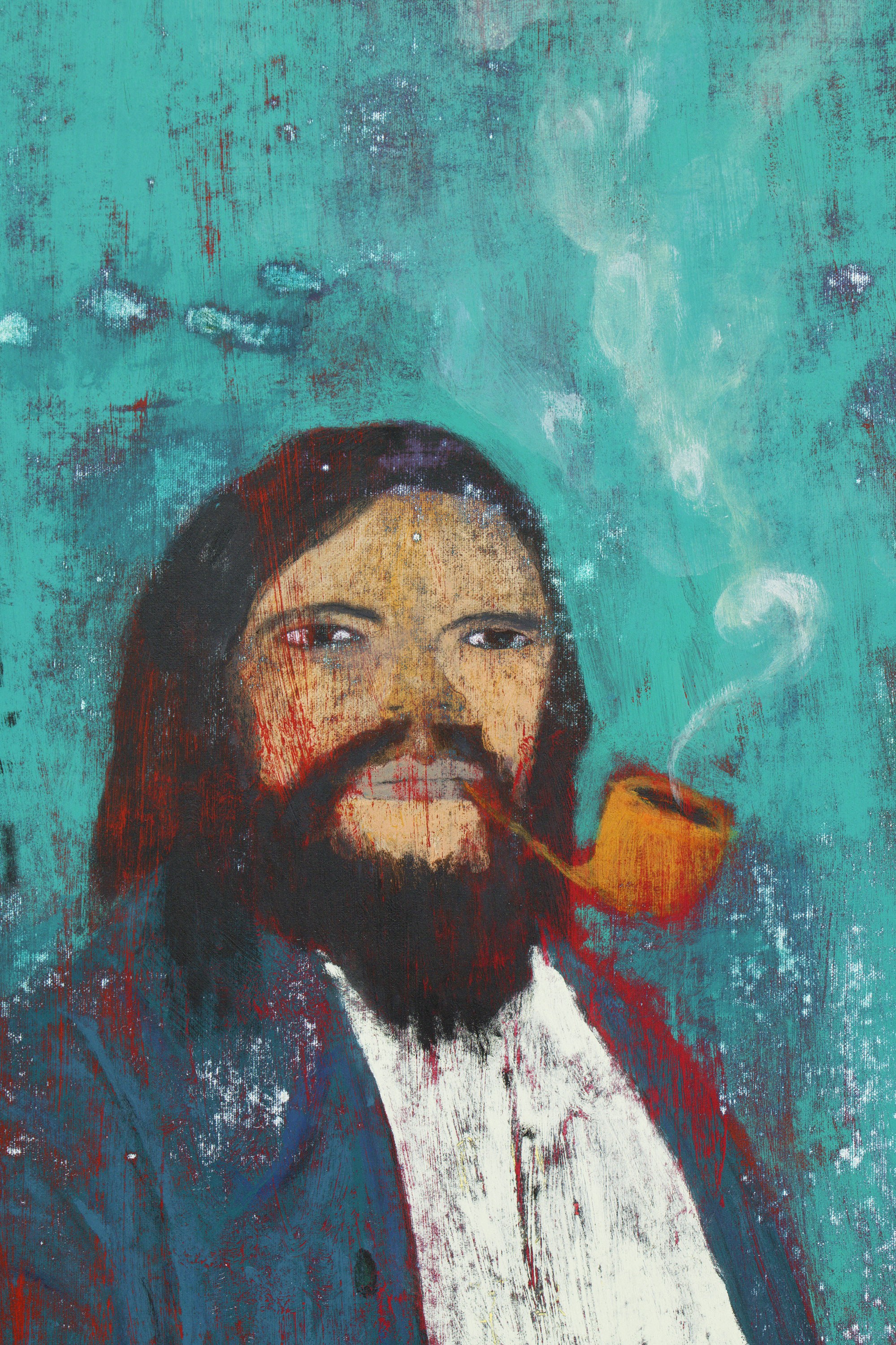 Apricot, 2022 Oil, acrylic and pigment on canvas (detail) 190 × 150 cm Courtesy of the artist and Crèvecœur, Paris. Photo: Aurèlien Mole