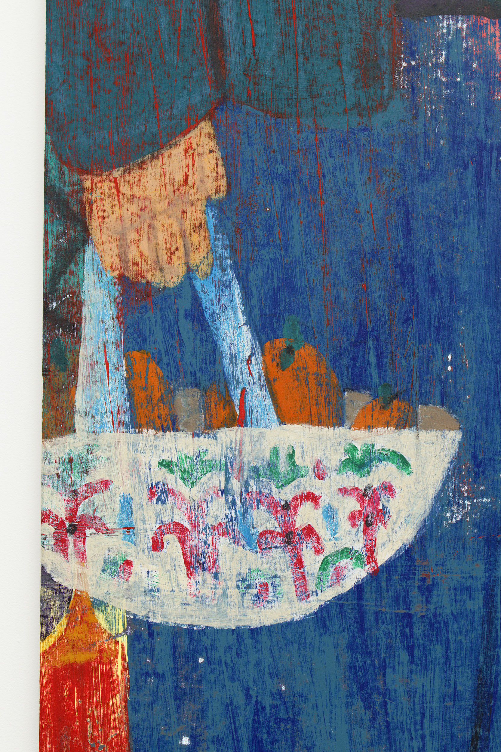 Apricot, 2022 Oil, acrylic and pigment on canvas (detail) 190 × 150 cm Courtesy of the artist and Crèvecœur, Paris. Photo: Aurèlien Mole