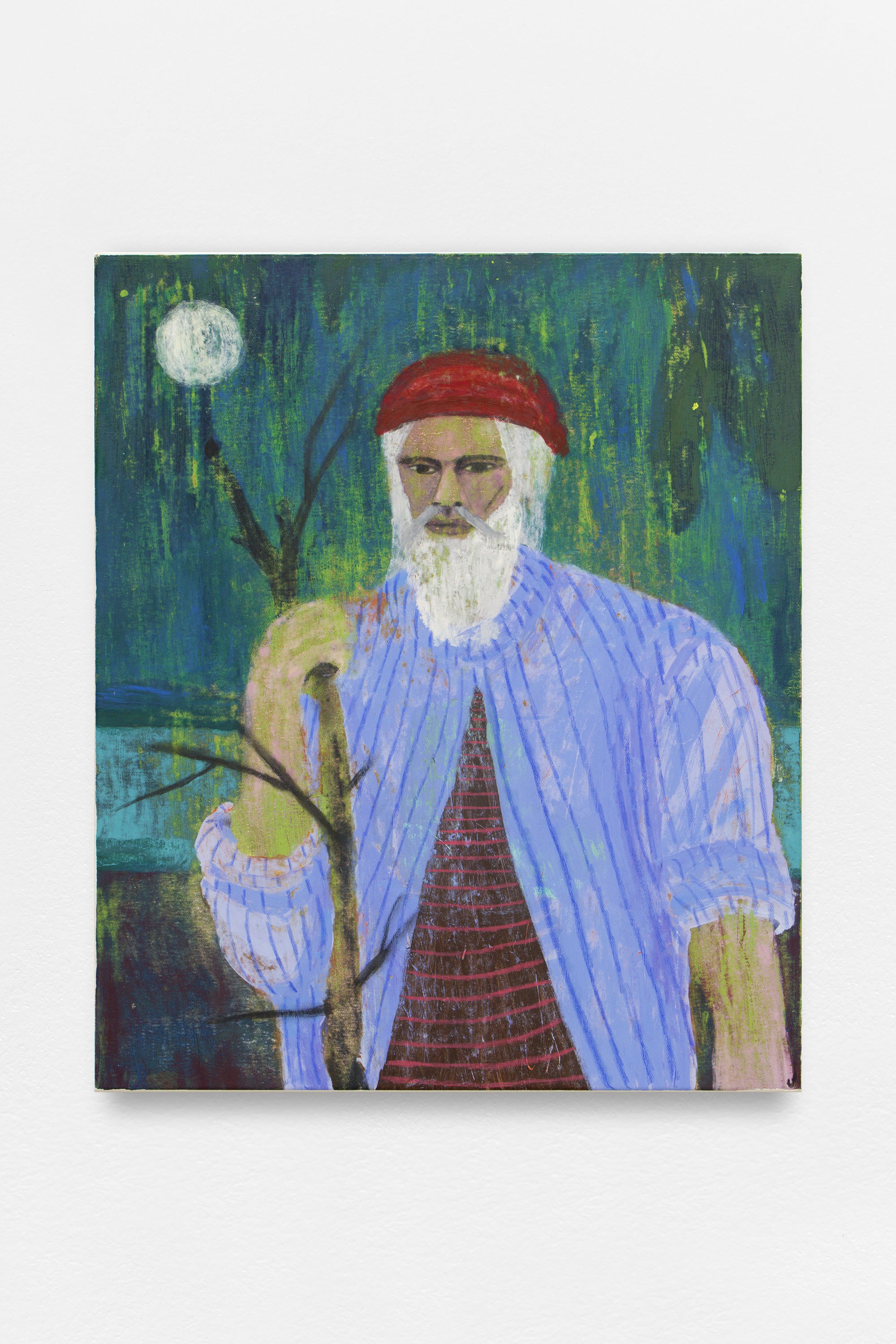 Future self-portrait, 2022 Oil, acrylic and pigment on canvas 78 × 66 cm Courtesy of the artist and Crèvecœur, Paris. Photo: Aurèlien Mole