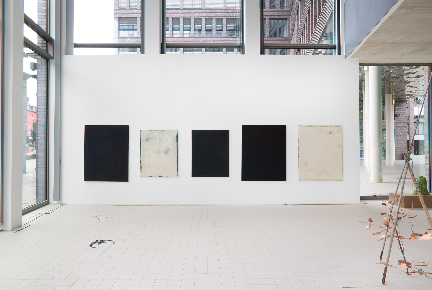 Wet Resistance, Dortmunder Kunstverein, 2022, James Krone, Waterhome Screens (Series), 2011-14, Oil on canvas Photo: Jens Franke  Courtesy: the artist