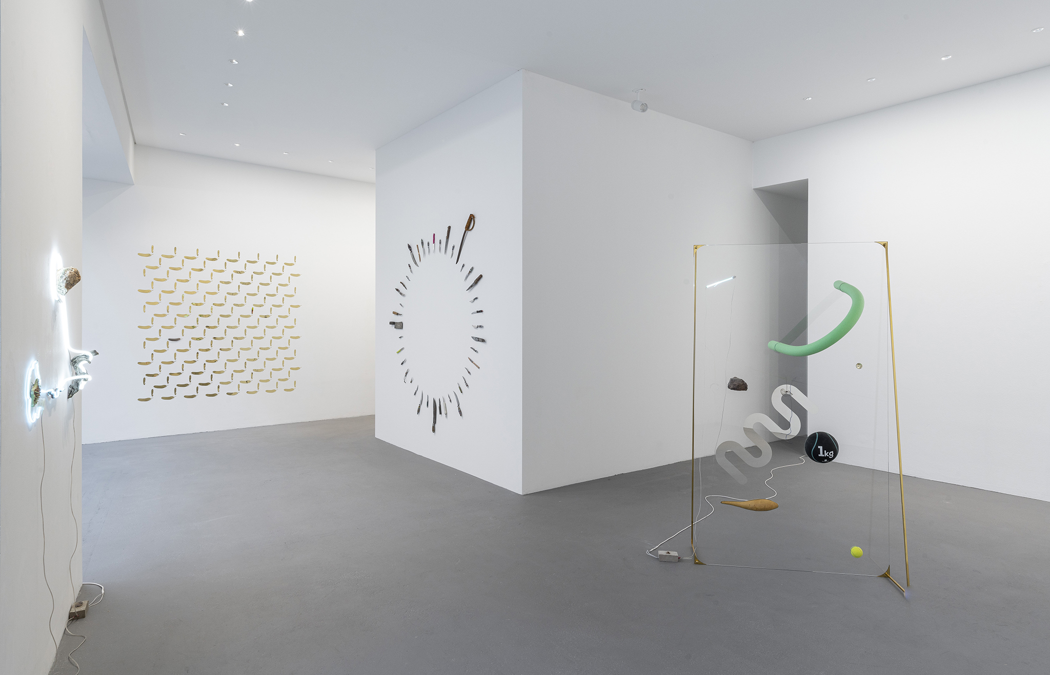 Installation view, when there were more donkeys than icosahedrons, courtesy of max goelitz and OMR, Mexico City, photo: Dirk Tacke