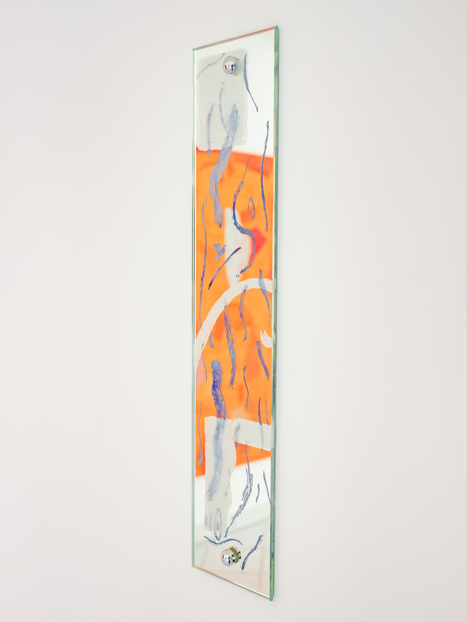 Zoé de Soumagnat, Rayon I, 10x30cm, Engraved and painted mirror, 2022