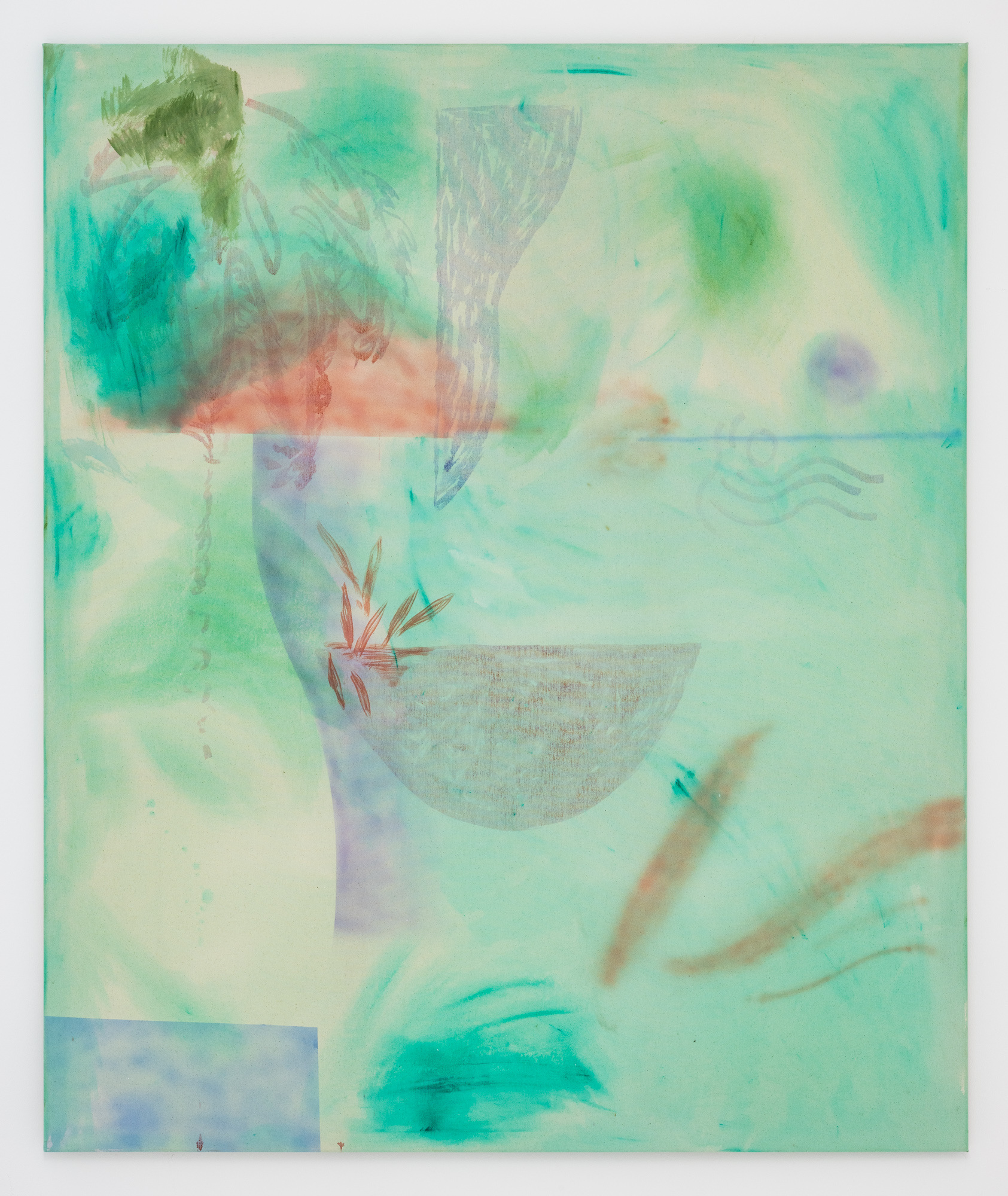 Zoé de Soumagnat, Aquarium, 180x150cm, Oil and acrylic on canvas, 2022