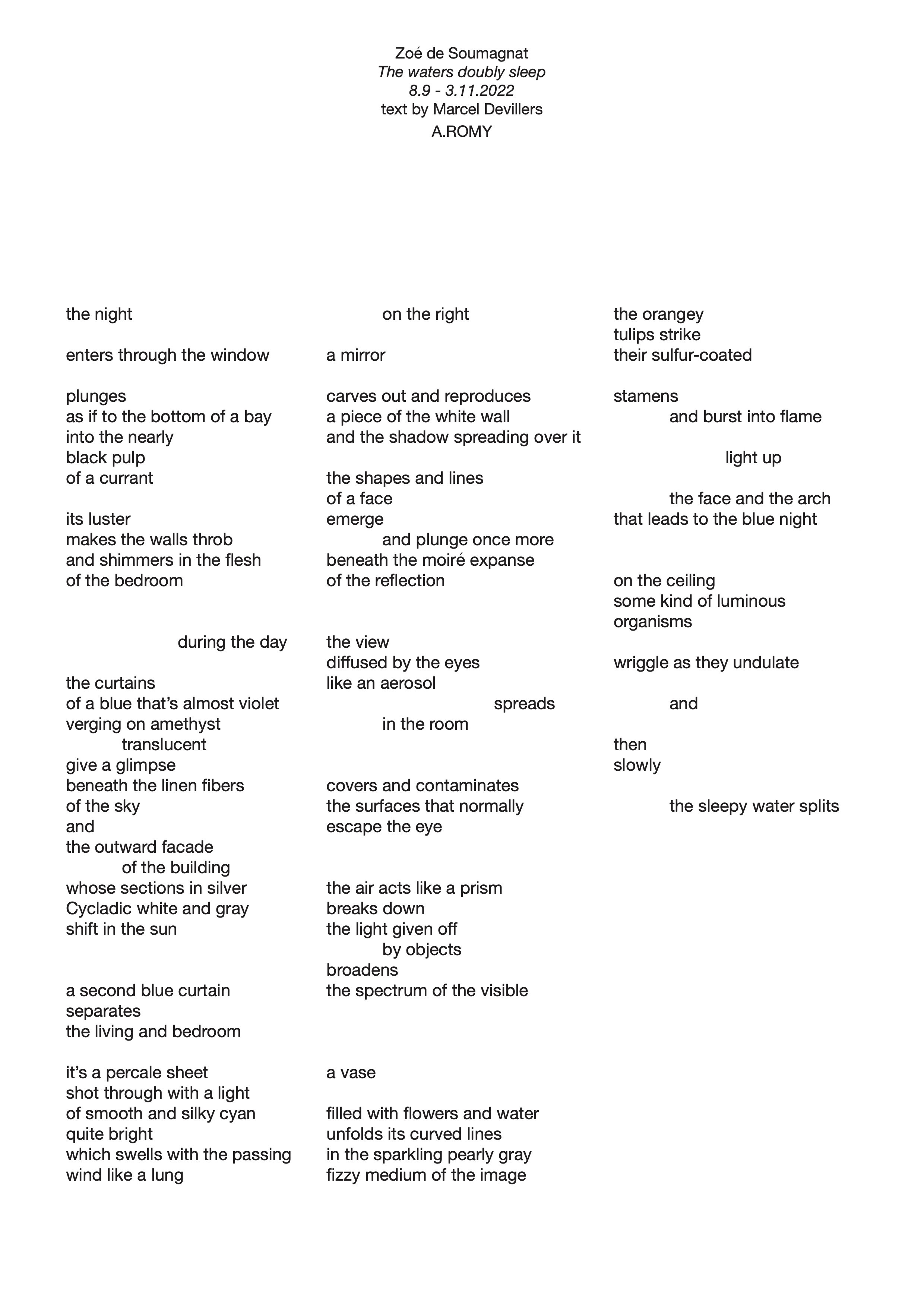 Text by Marcel Devillers 1/2