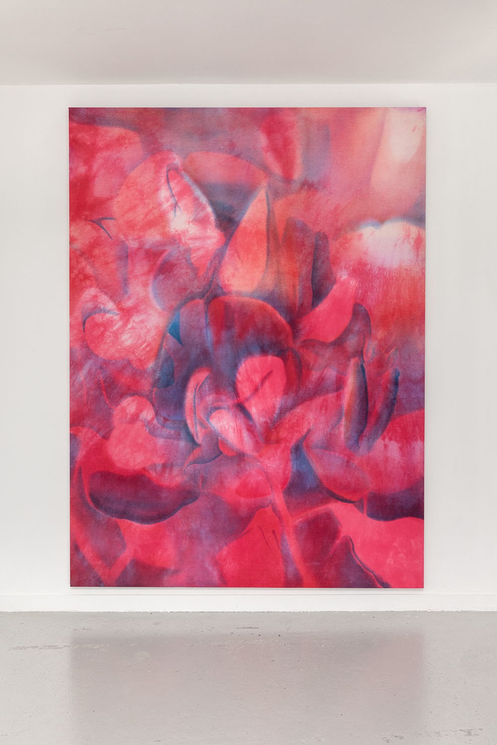 Les pois sauvages #1, 2022 graphite, acrylic and cotton dye, 270 x 200 cm