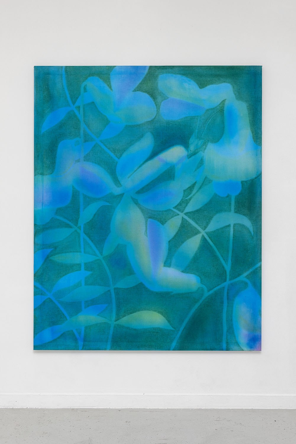 Les gesses printanières #3, 2022 acrylic and gouache on cotton, 200 x 160 cm