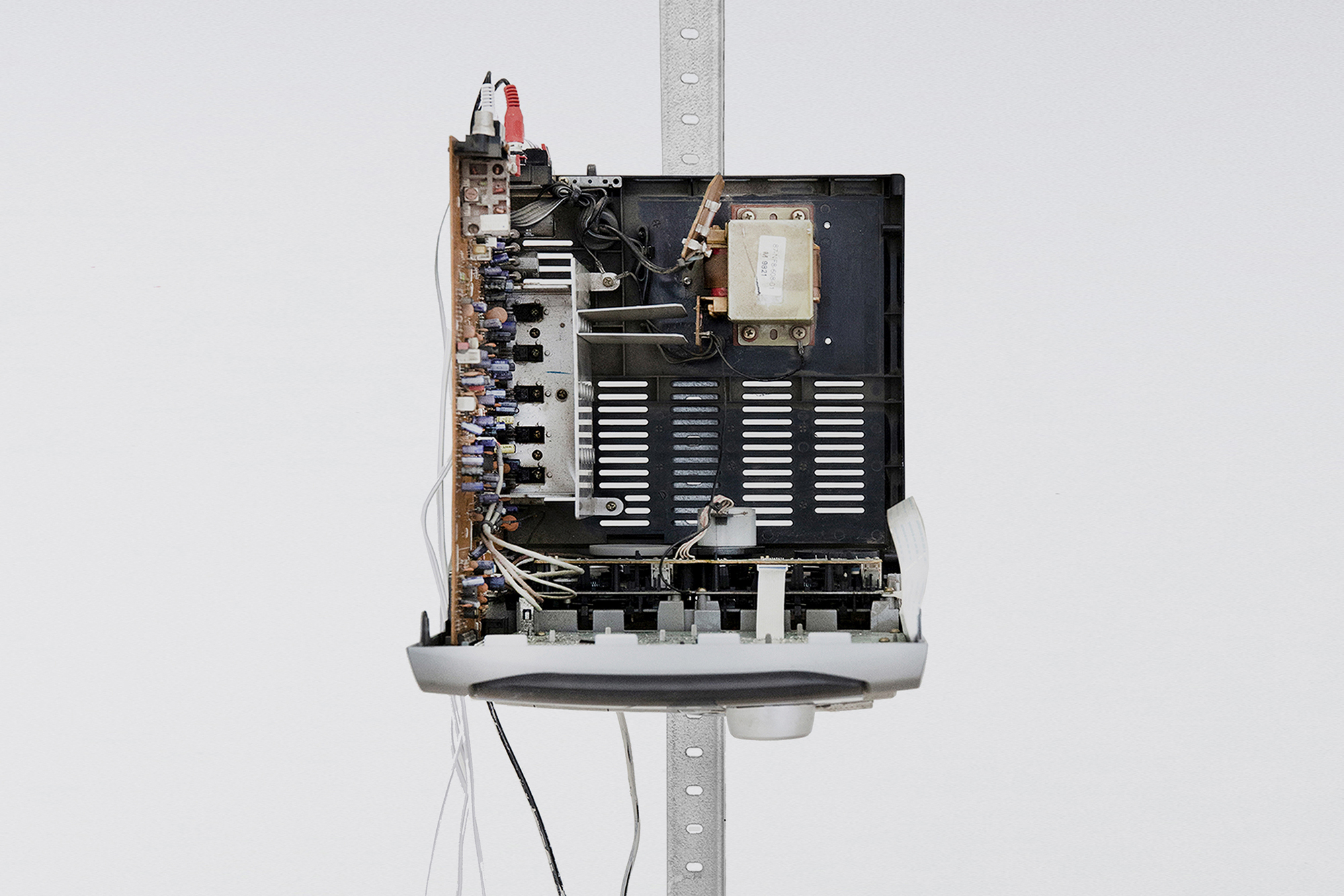 two-channel audio installation, deconstructed amplifier