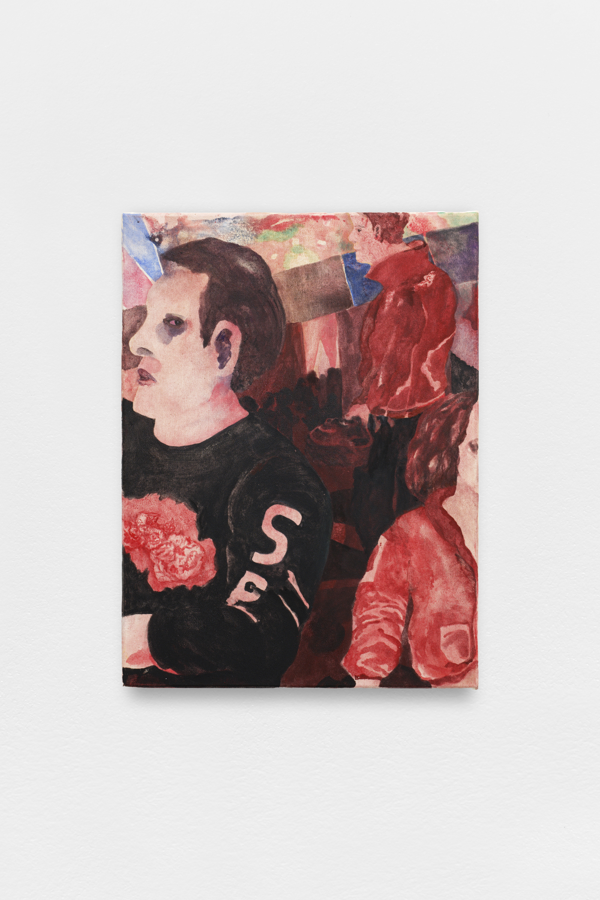Paula Kamps, Spy, 2022, pigment and glutin on canvas, 40 x 30 cm, unique
