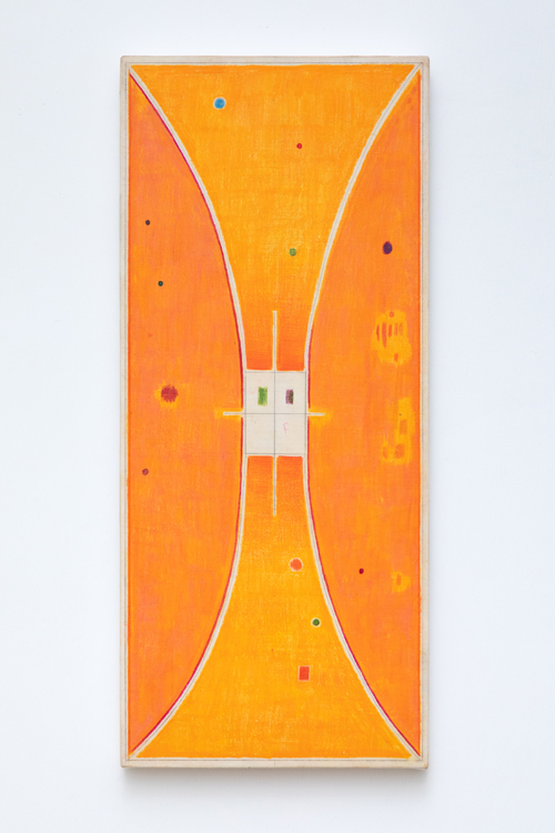 Marlon Kroll Medium (the trumpet) 2022 colored pencil and acrylic on muslin panel