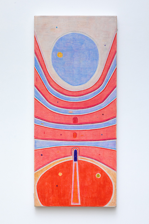 Marlon Kroll San Carlo (the singer) 2022  colored pencil and acrylic on muslin panel 