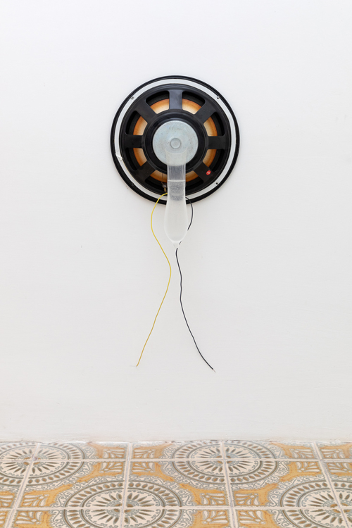 Marlon Kroll The conduit 2022 speaker, electric wires, condom, water