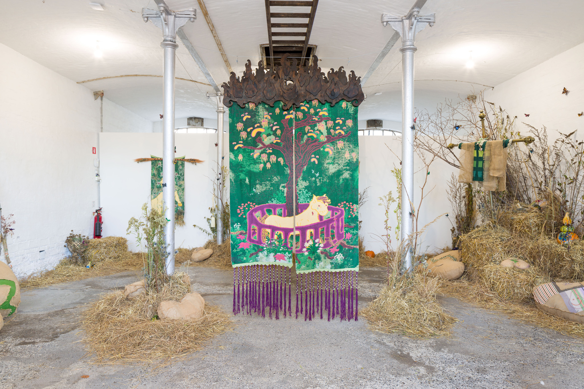 Olivia Rode Hvass, In Captivity but No Longer Dead (installation), 2022. Total installation. Photo: Mikkel Kaldal