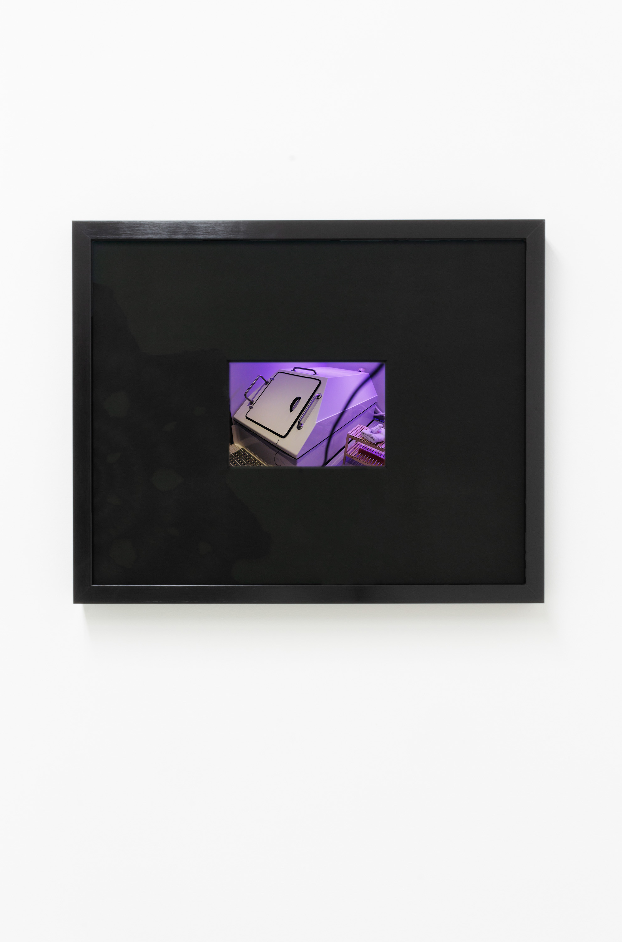 Graham Wiebe, Self Portrait (through the loss of my body except for my hand, I became the lens while the fluids develop me), 2022, Archival inkjet print, 4.75 x 7 in (image size), 17.5 x 21.5 x 2 in (framed)