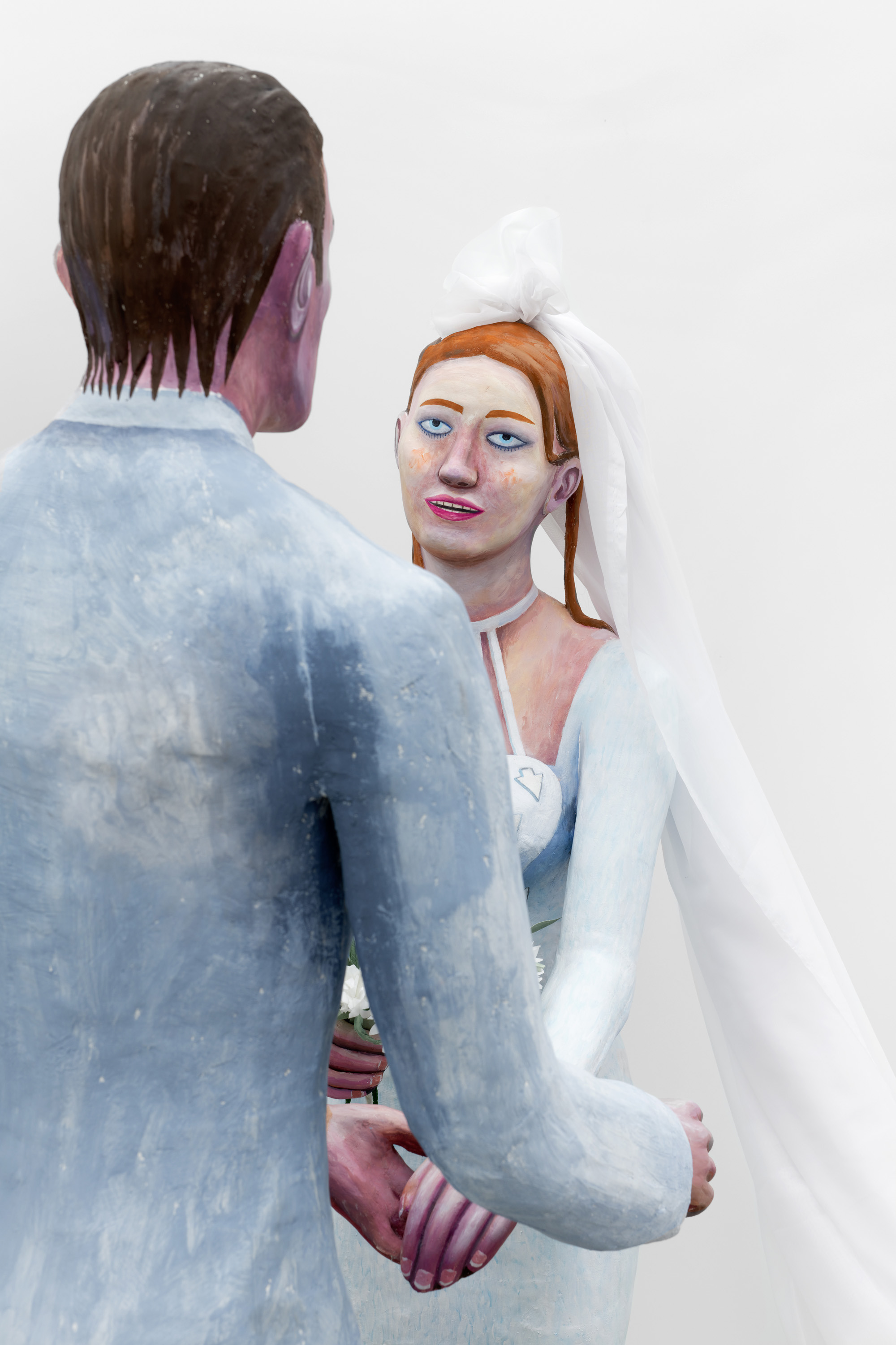 Agnes Scherer, A thousand times yes, 2022, plaster gauze, plaster, acrylic paint, fabric, paper, variable dimensions, unique