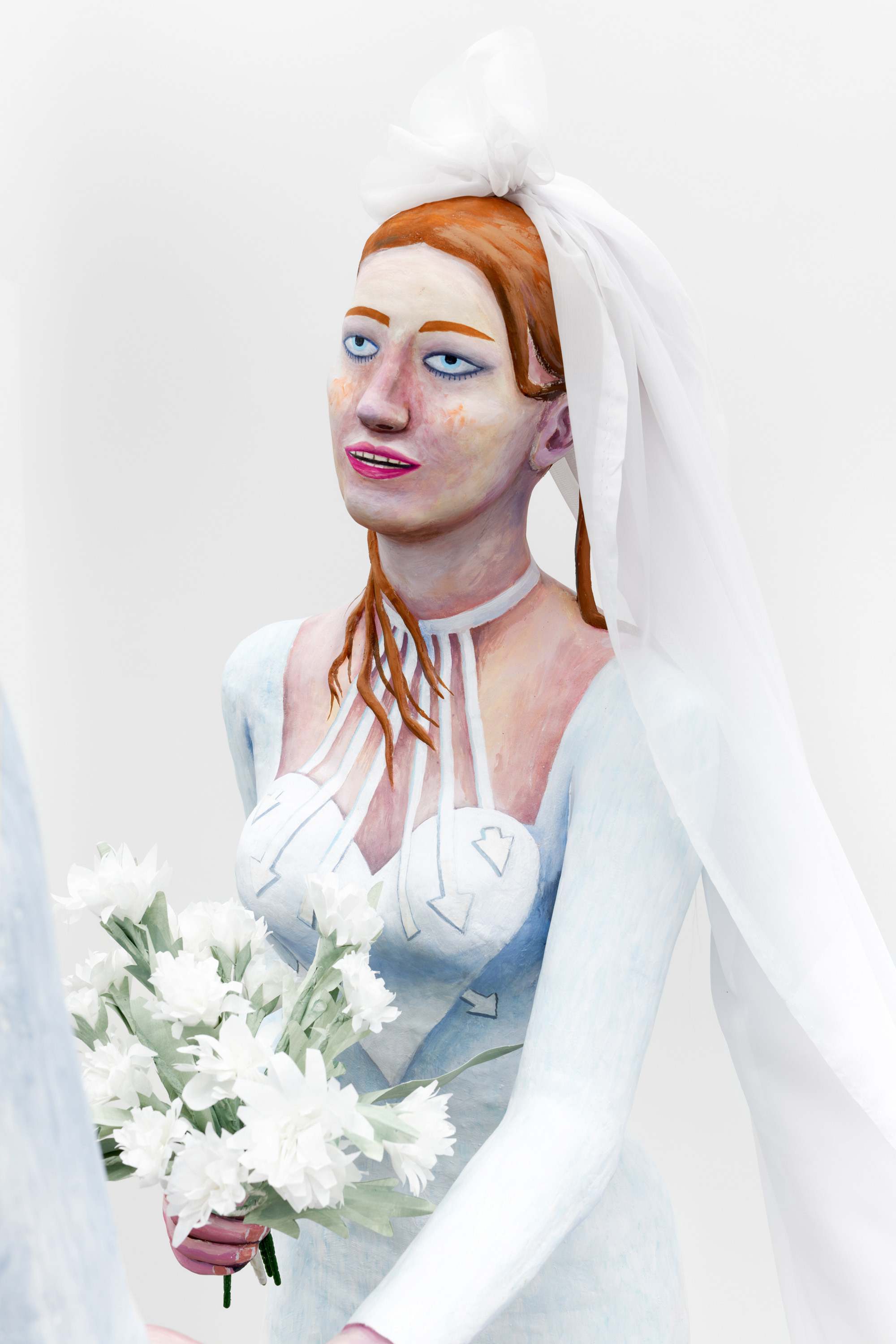 Agnes Scherer, A thousand times yes, 2022, plaster gauze, plaster, acrylic paint, fabric, paper, variable dimensions, unique