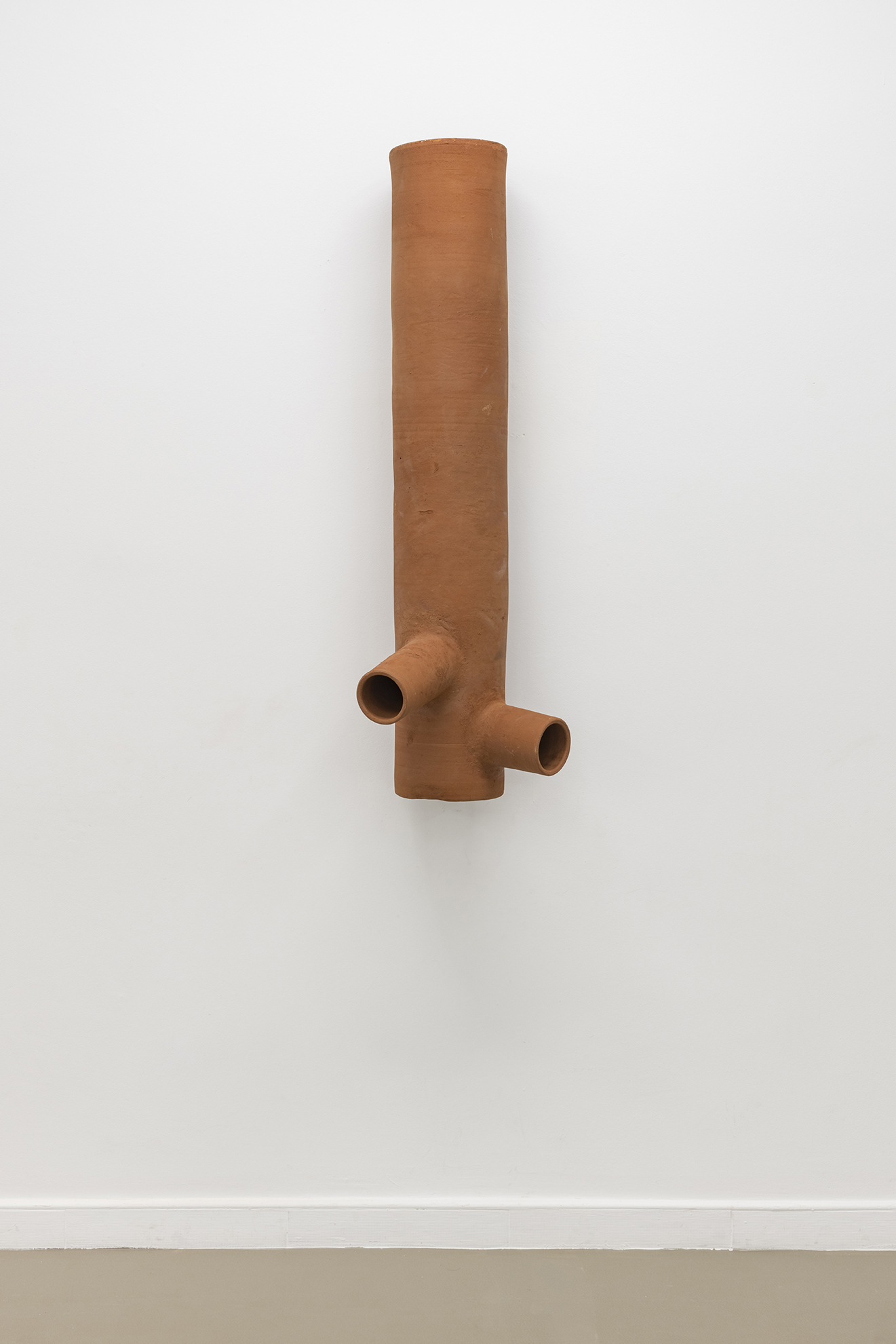 It arises not from any cause but from the cooperation of many (Earth), Joana Escoval, 2022, earth, water, fire, air, 125 x 43.5 x 37.5 cm.