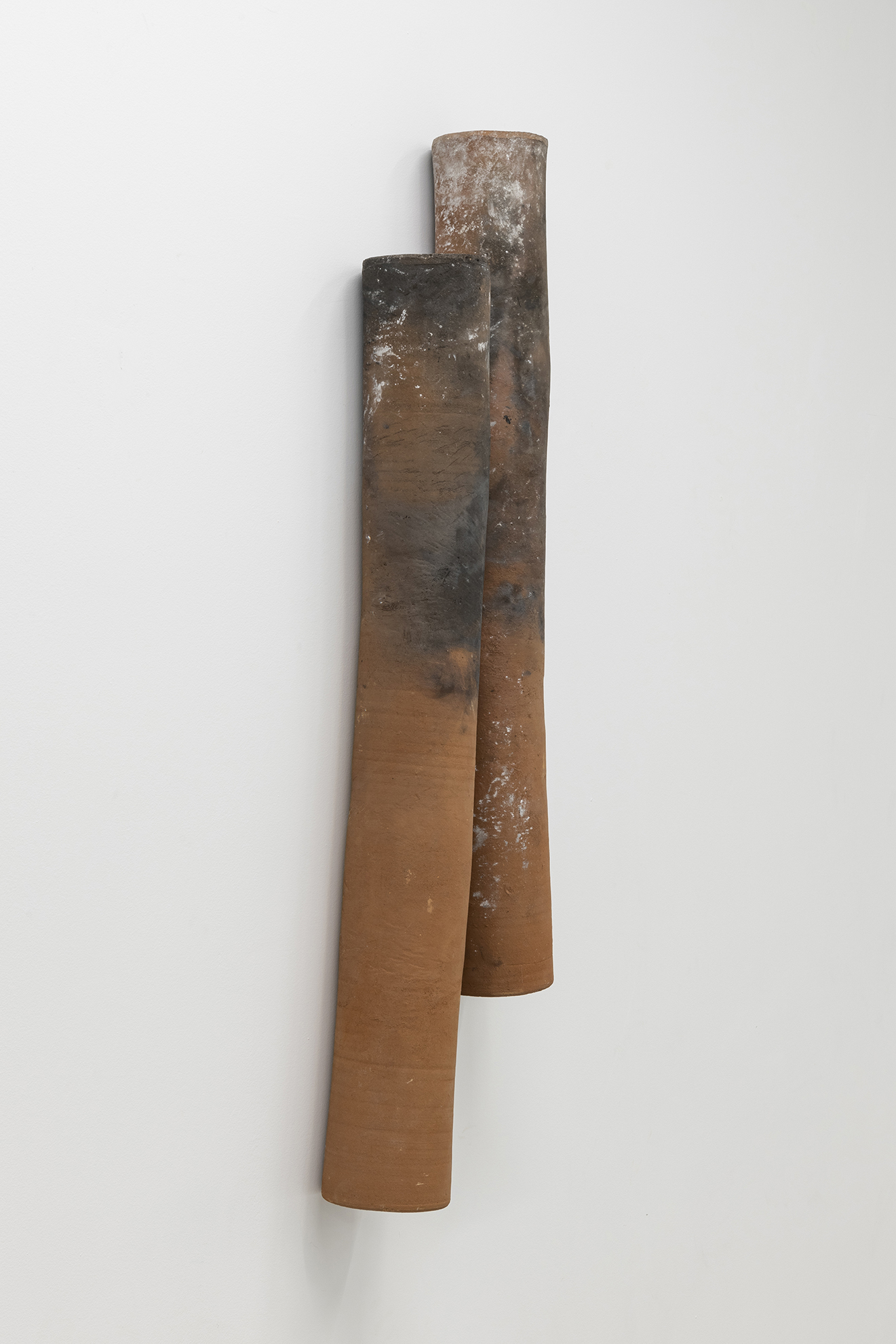  Ash and fire were mixing in midair with the rain, Joana Escoval, 2022, earth, water, fire, air, 120 x 38 x 29 cm.