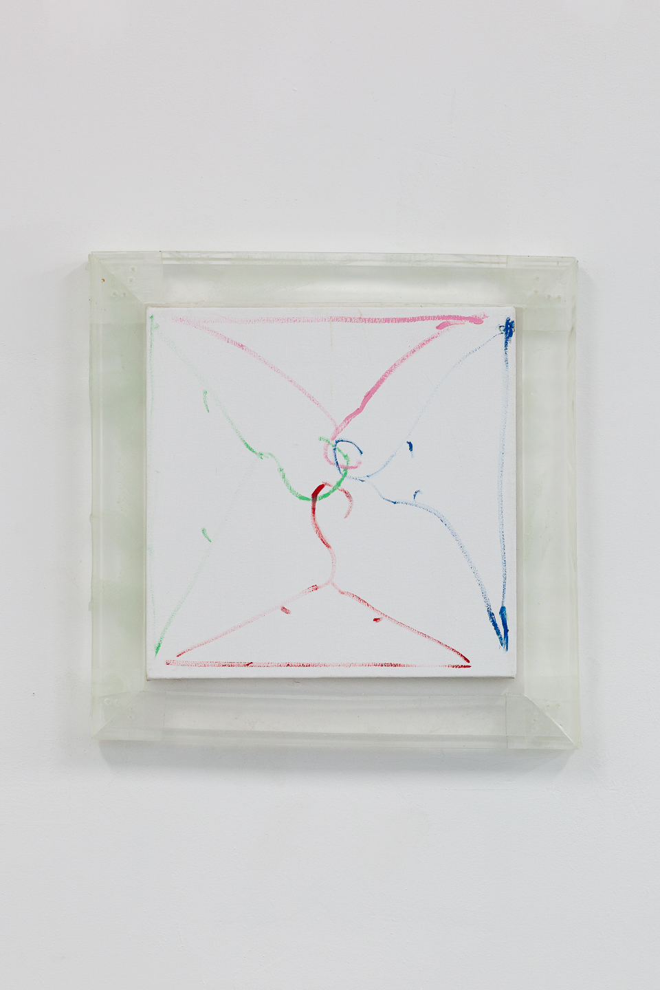 Myles Starr, Mean Girls, 2022, Oil on canvas, cast resin, hardware, 51 x 51 cm