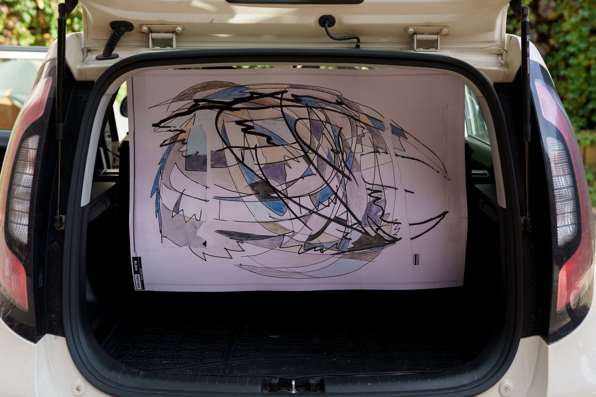 Michael Bussell, #106 (Out Of The Trunk version), 2022, Inkjet on paper, 95 x 63 cm