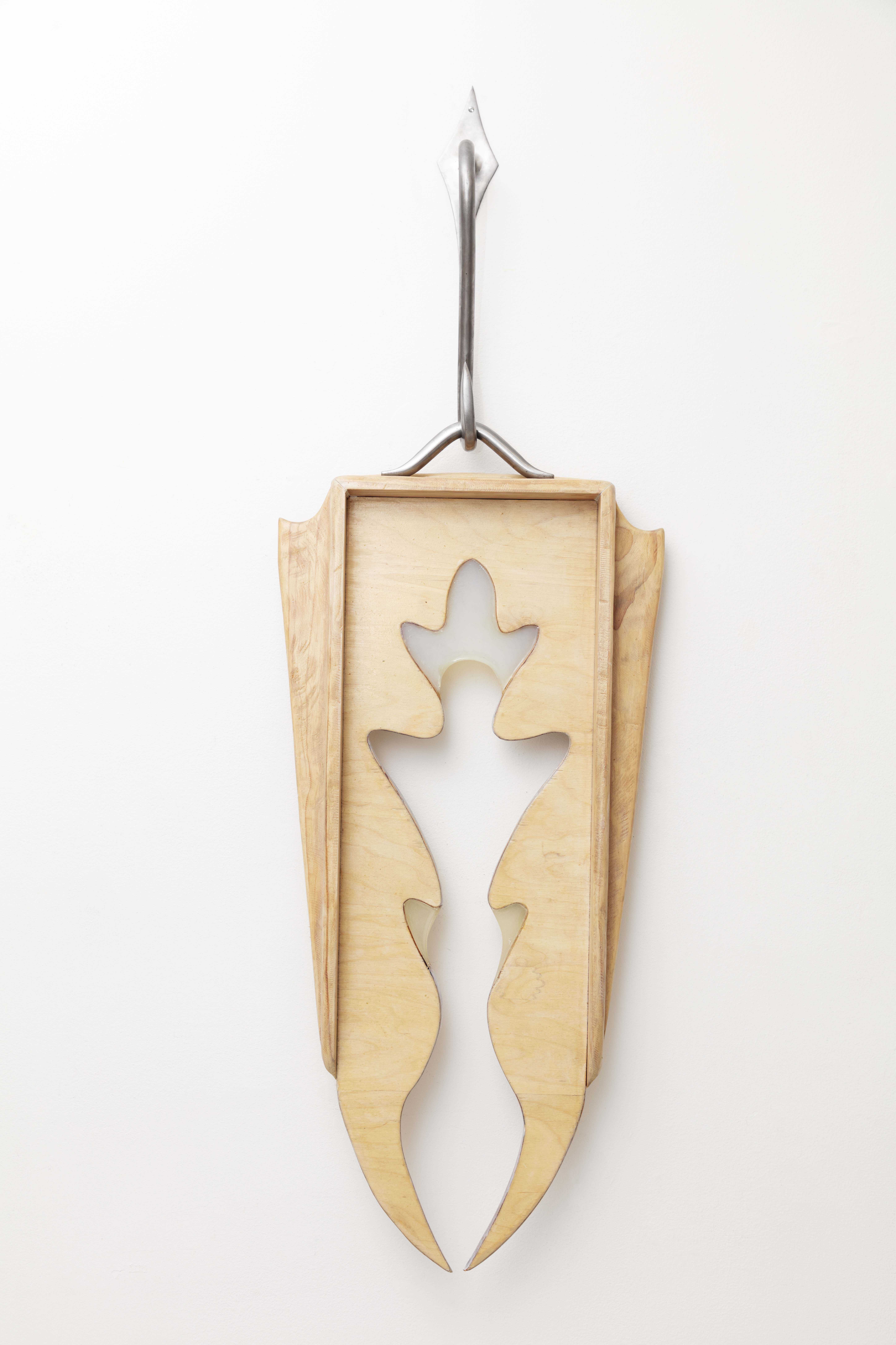 Ornament, Leaves, 2022; Plywood, pine, steel, casting resin, damiana, hydrangea, hyssop, nettle, ashwagandha, rose bud, red clover, calendula, thyme