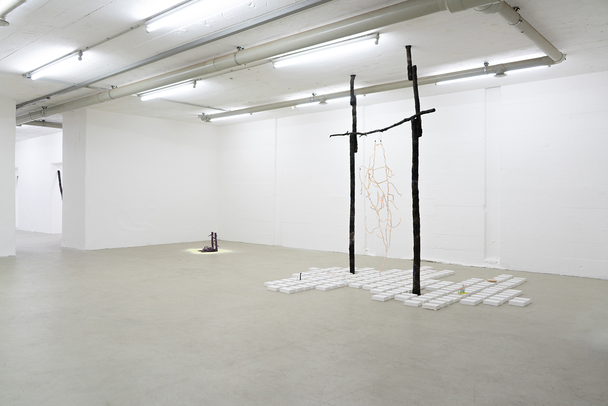 An Open Net Casts Shadows, 2022, exhibition view, Kunstbunker Nuernberg