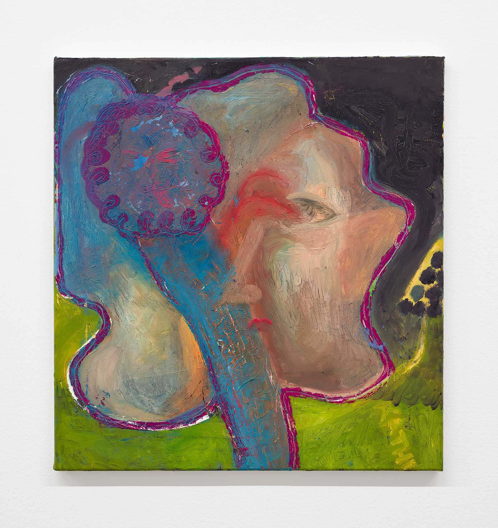 Katharina Höglinger, Hi, 2022, oil on canvas, 50 × 47 cm. Courtesy of Wonnerth Dejaco and the artist. Photo: Peter Mochi