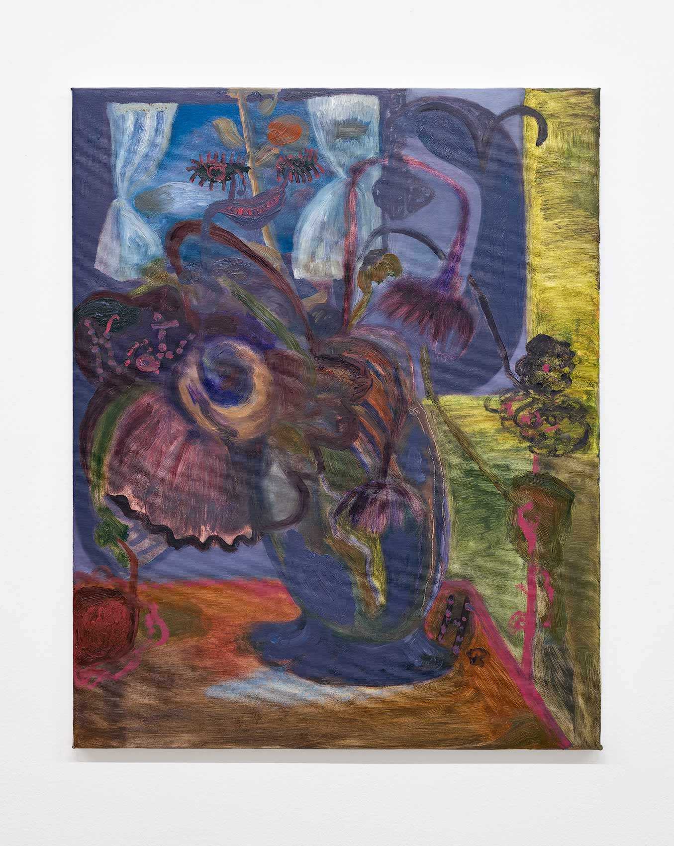 Katharina Höglinger, Wobbly Entertainer, 2022, oil on canvas, 75 × 60 cm. Courtesy of Wonnerth Dejaco and the artist. Photo: Peter Mochi