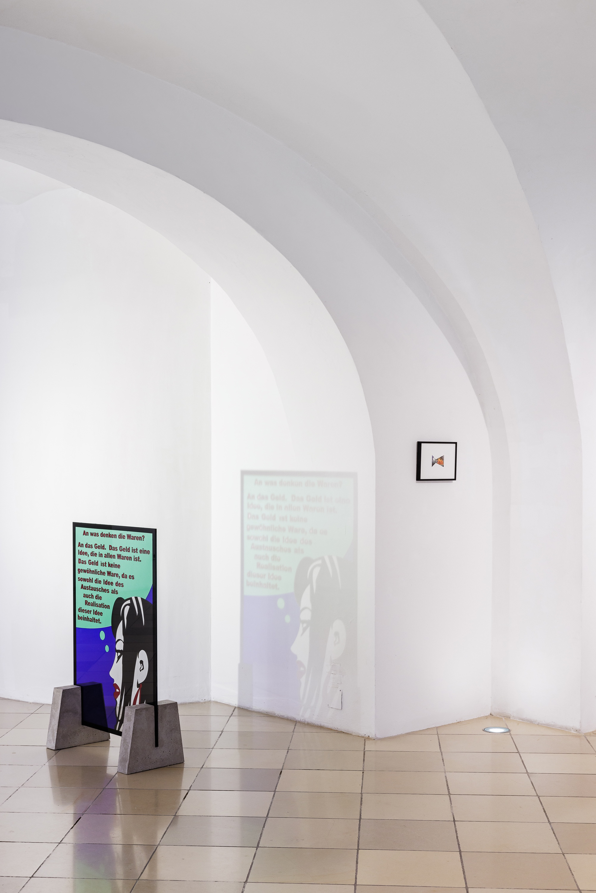 Installation view, Capture Captures, curated by Lucie Pia, UniversitÃ¤tsgalerie der Angewandten im Heiligenkreuzerhof, Sala Terrena, Wien, 2022