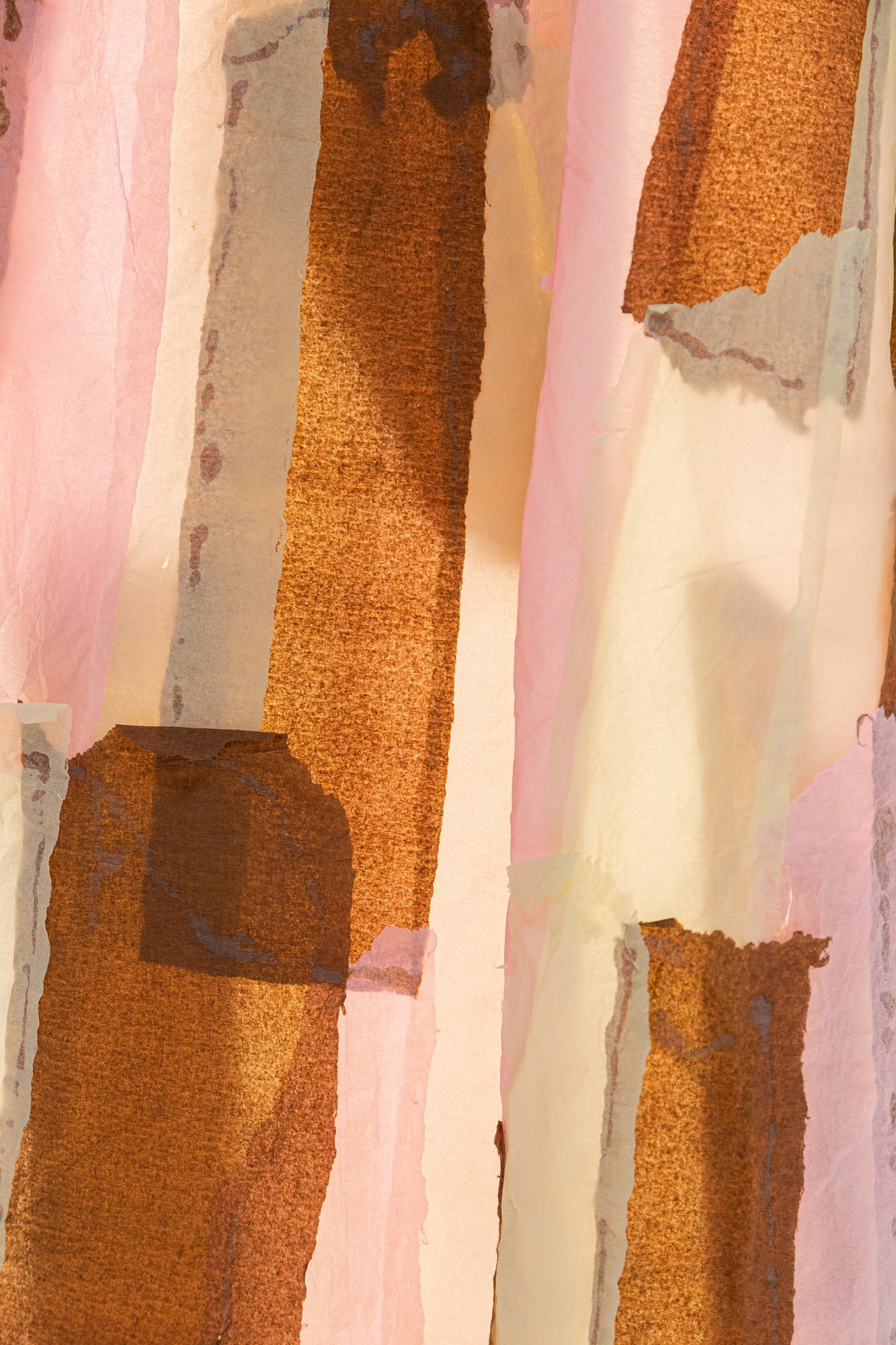 Installation View Detail, Crepe Paper dresses, I still feel at home in my house, Albert Riera Galceran, 2022