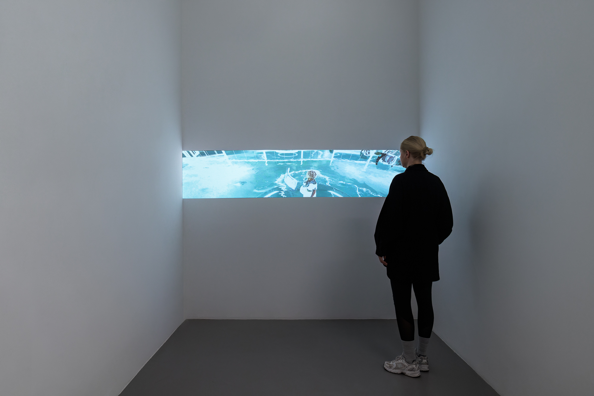 Installation view "BODY CARE" with Keiken, Ryan Vautier and Sakeema Crook, Metaverse: we are at the end of something, 2020, curated by Madeleine Freund, on view 9 November â€“ 3 December 2022 at SchleifmÃ¼hlgasse 1, Vienna.
